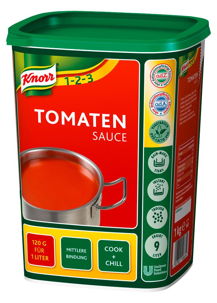 Knorr Saucen, Knorr Tomaten Sauce Trockenmischung anrühren kochen servieren 1000g