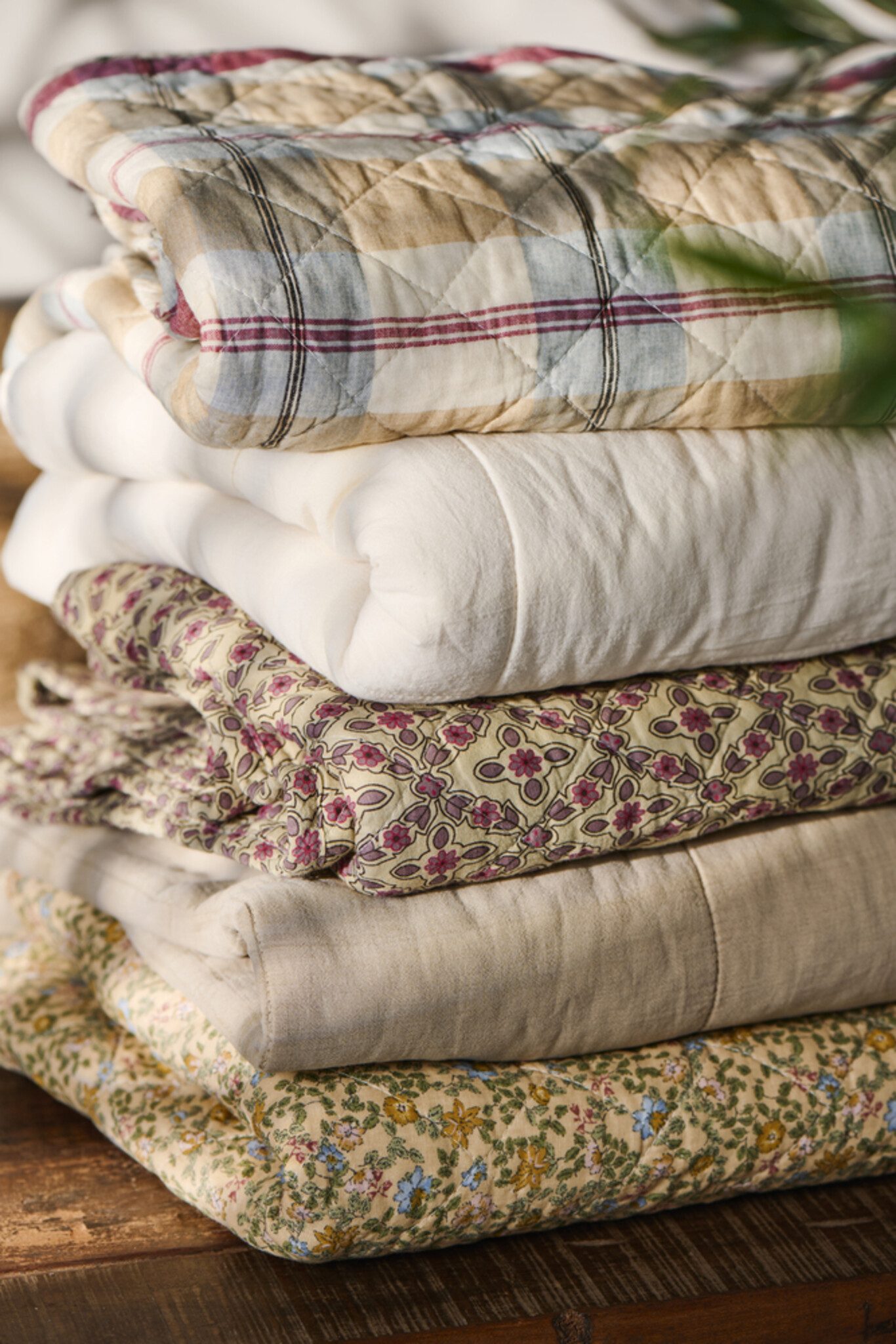 Ib Laursen Tagesdecke Quilt Himbeerfarbigem Karomuster günstig online kaufen