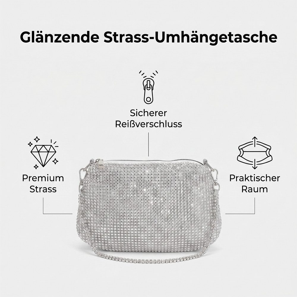 Zaewry Clutch Damen Clutch Elegante Brauttasche Diamant Handtasche Hochzeit, Abendtasche Klatsch Tasche Cluthes