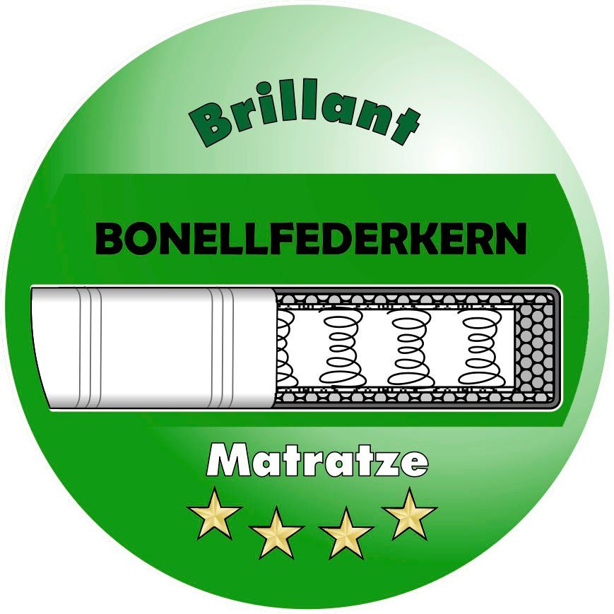 Jockenhöfer Gruppe Boxbett ALTONA inkl. Bonnell-Federkernmattratze H2, mit PUR-Schaum-Topper, Microfaserstoff, 140/180 cm x 200 cm – Bild 4 von 5