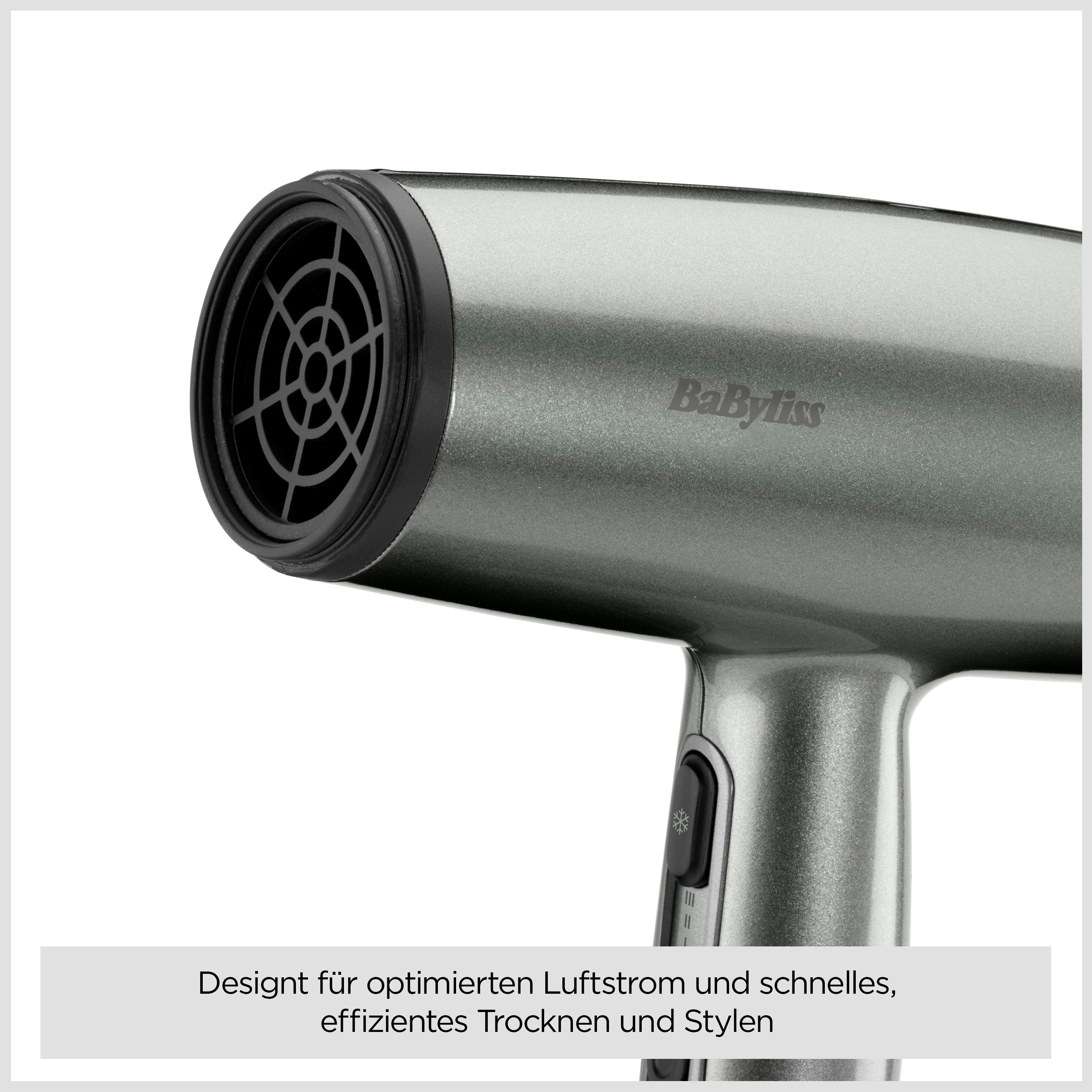 BaByliss Haartrockner Xanadu Haartrockner, D581DE, kompakter Ionen-Föhn, 2100 W, 2100W, Fön mit 1 Aufsatz, leicht und leistungsstark, kompakt