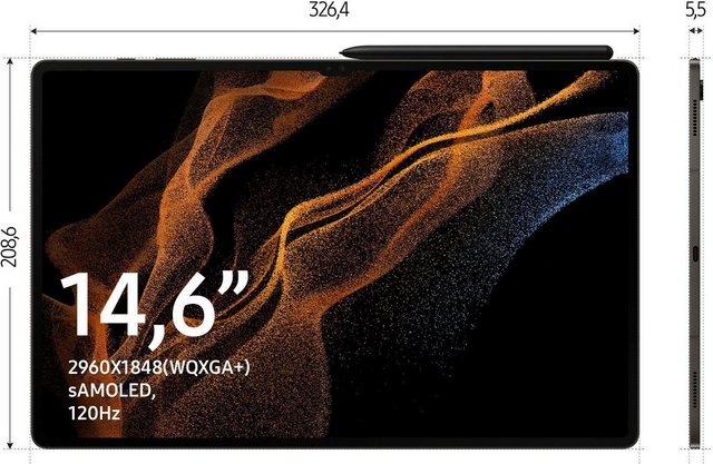 Samsung Galaxy Tab S8 Ultra Tablet (14,6 , 512 GB, Android,One UI,Knox)  - Onlineshop OTTO