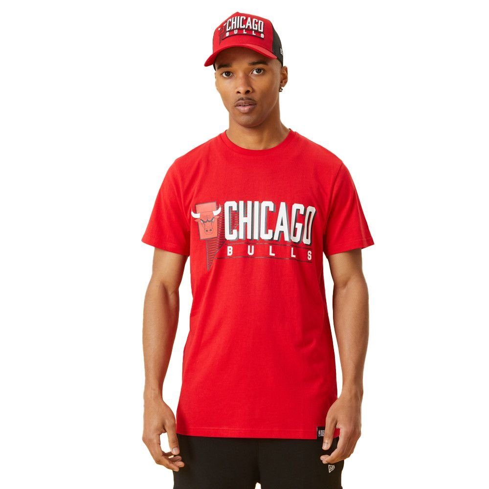 New Era New BULLS Print-Shirt Era NEU/OVP CHICAGO Triangle T-Shirt Logo NBA Tee