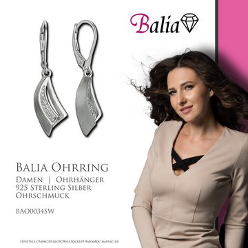 Balia Paar Ohrhänger Balia Damen Ohrringe matt und poliert (Ohrhänger), Damen Ohrhänger Segel aus 925 Sterling Silber, Farbe: weiß, silber