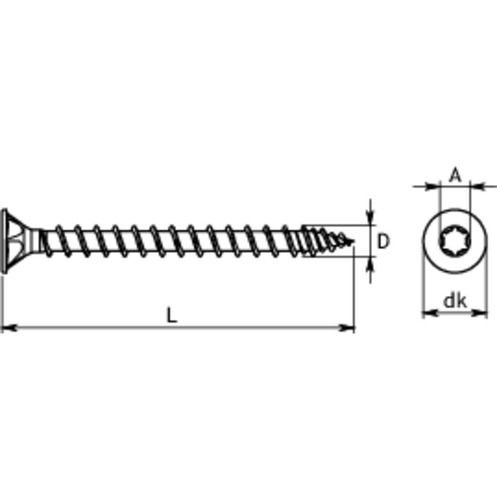 Hox 016 mm T-Profil Schraube SWG SWG Holzschraube 16 175 3 903 63 Edelstahl mm