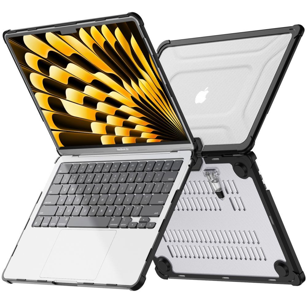 TECH PROTECT Laptop-Hülle Schutzschale Notebookhülle Aufstellfunktion 13 Zoll, Standfuß, Schutzrahmen, kratzfest, passgenau