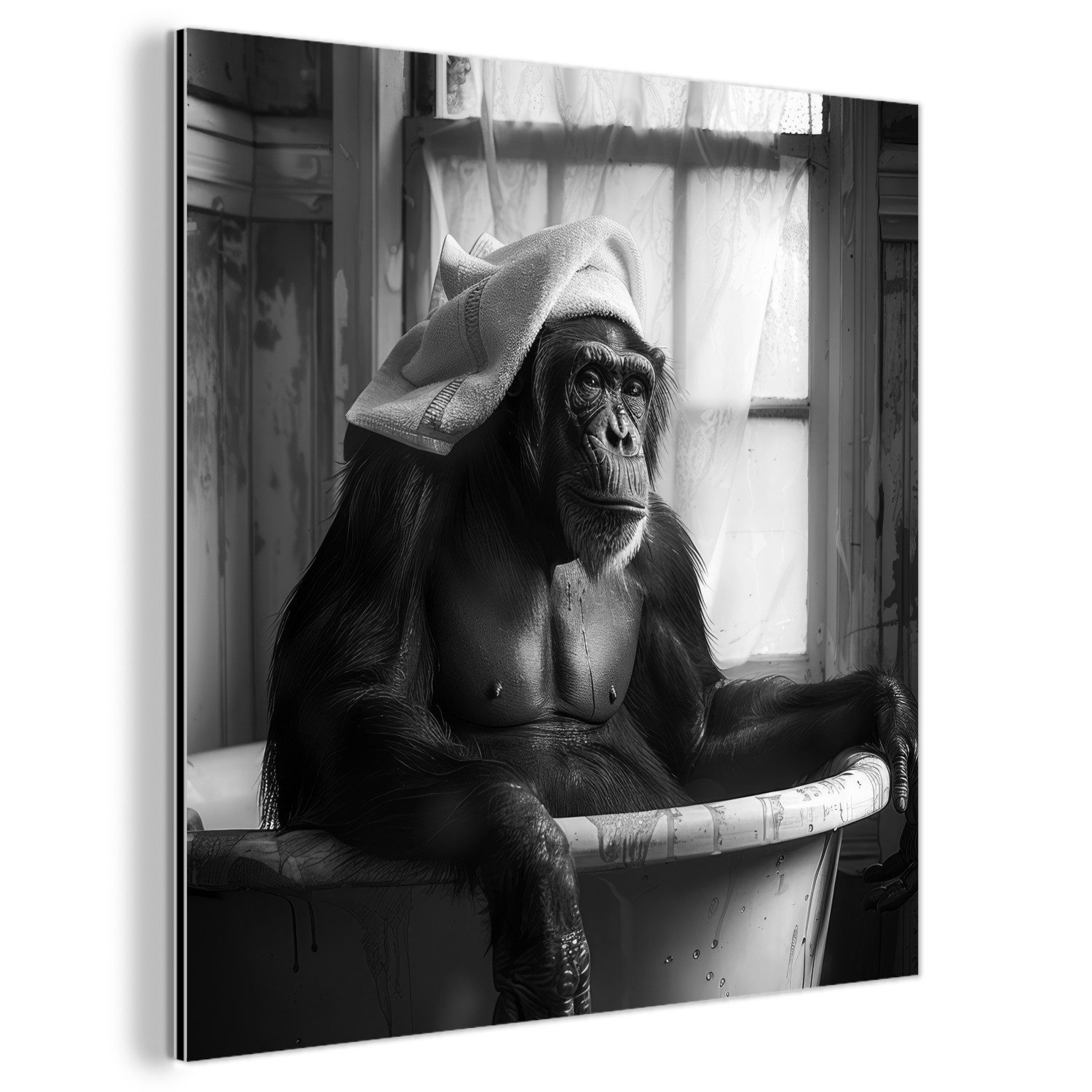MuchoWow Metallbild Affe - Tier - günstig online kaufen