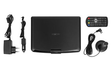 Reflexion DVD1017 Portabler DVD-Player (DVB-T2 HD Tuner, Fernbedienung, 12V Adapter, HDMI, USB, 230V Netztei)