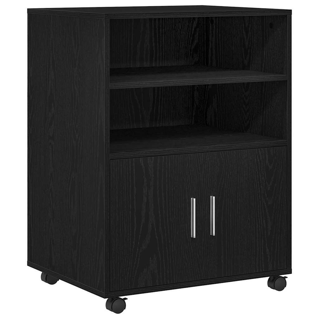 vidaXL Aktenschrank Rollschrank Schwarz Eichen-Optik 60 x 48 x 81 cm Holzwe günstig online kaufen