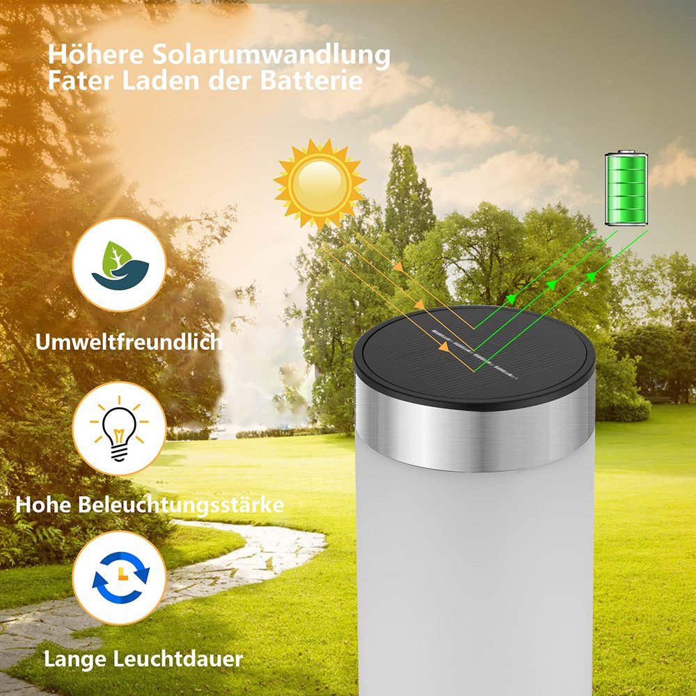 LED LED Außen Solarleuchte, Solarleuchten für Warmweiß GelldG Solarleuchte Garten