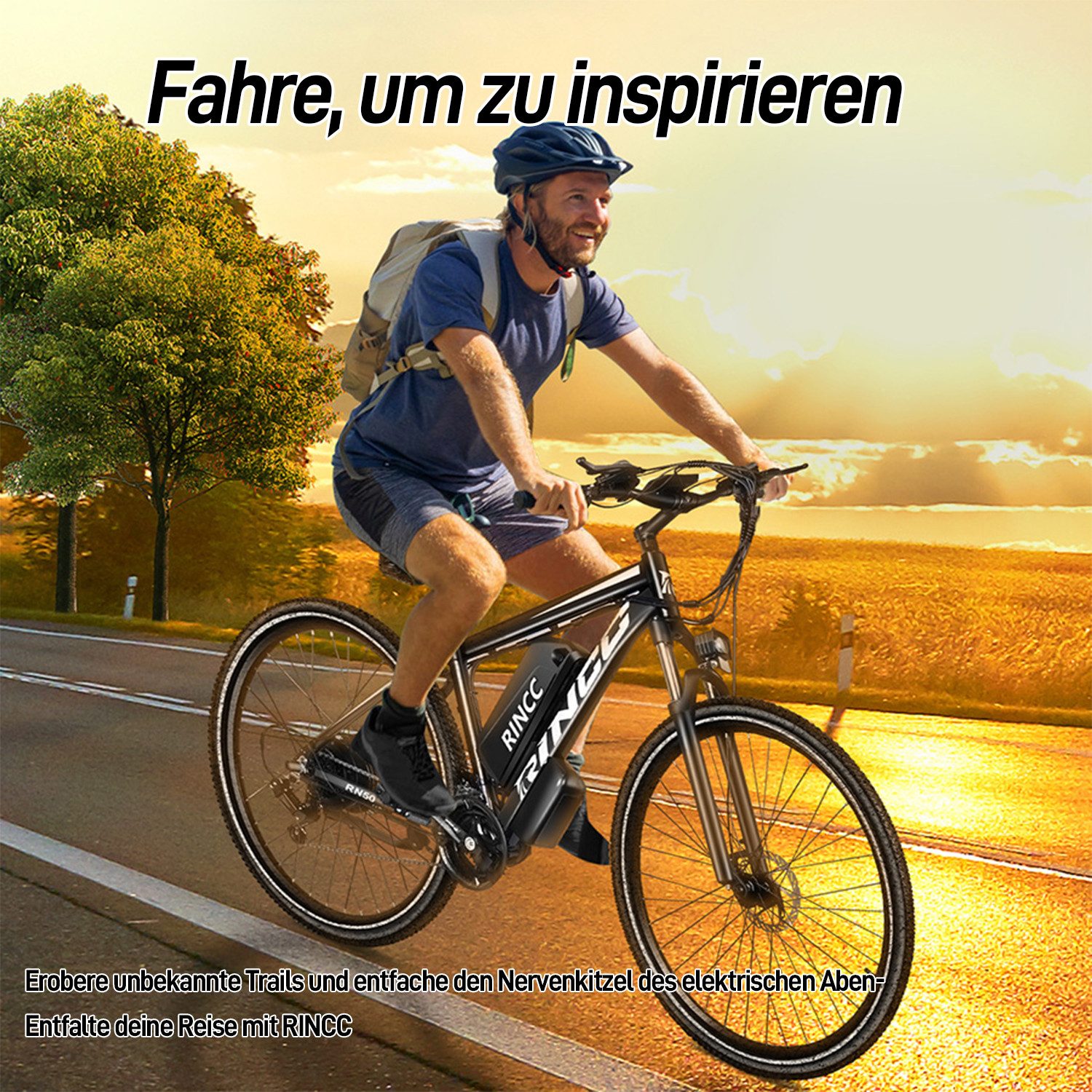 Vankel E-Bike Cityrad RN50 E-Fahrrad 720WH Pedelec, 48V 15 AH 100 km Reichweite, Heckmotor, 720 Wh, Heckmotor,25 KM/H, bis 100km, e-bikes Herren/Damen Elektrofahrrad