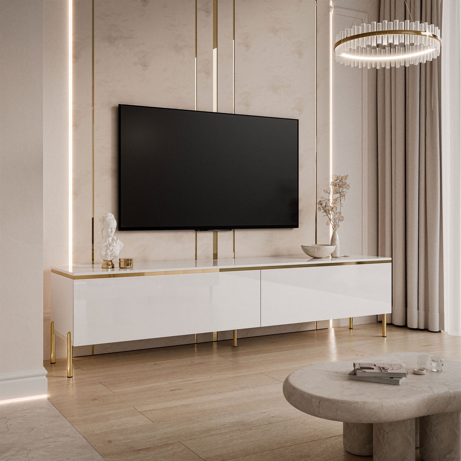 Lookway Lowboard AURORA auf Beinen TV-Schrank günstig online kaufen