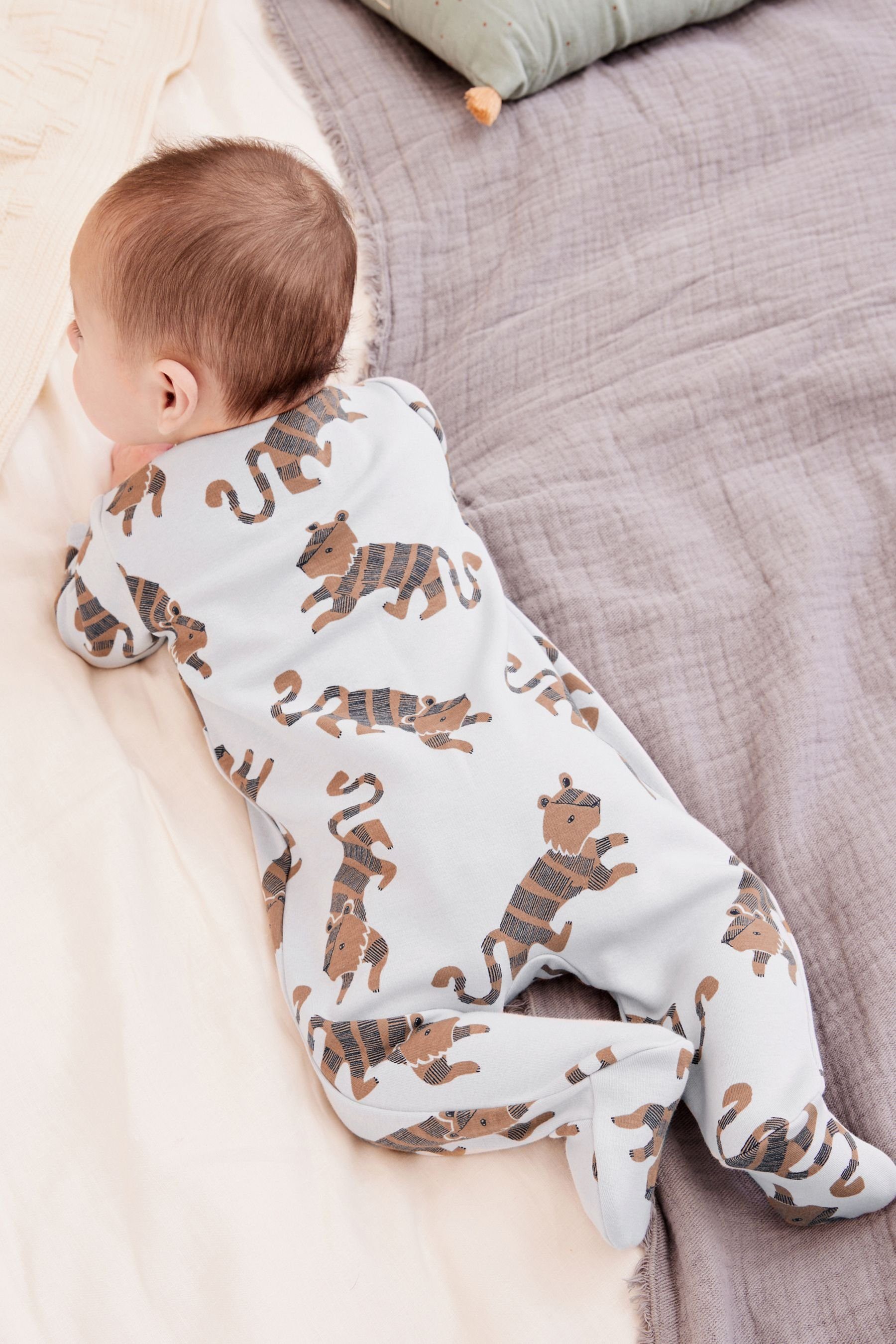 Schlafoverall Baby-Schlafanzug mit Fleece-Futter Next (1-tlg) Grey