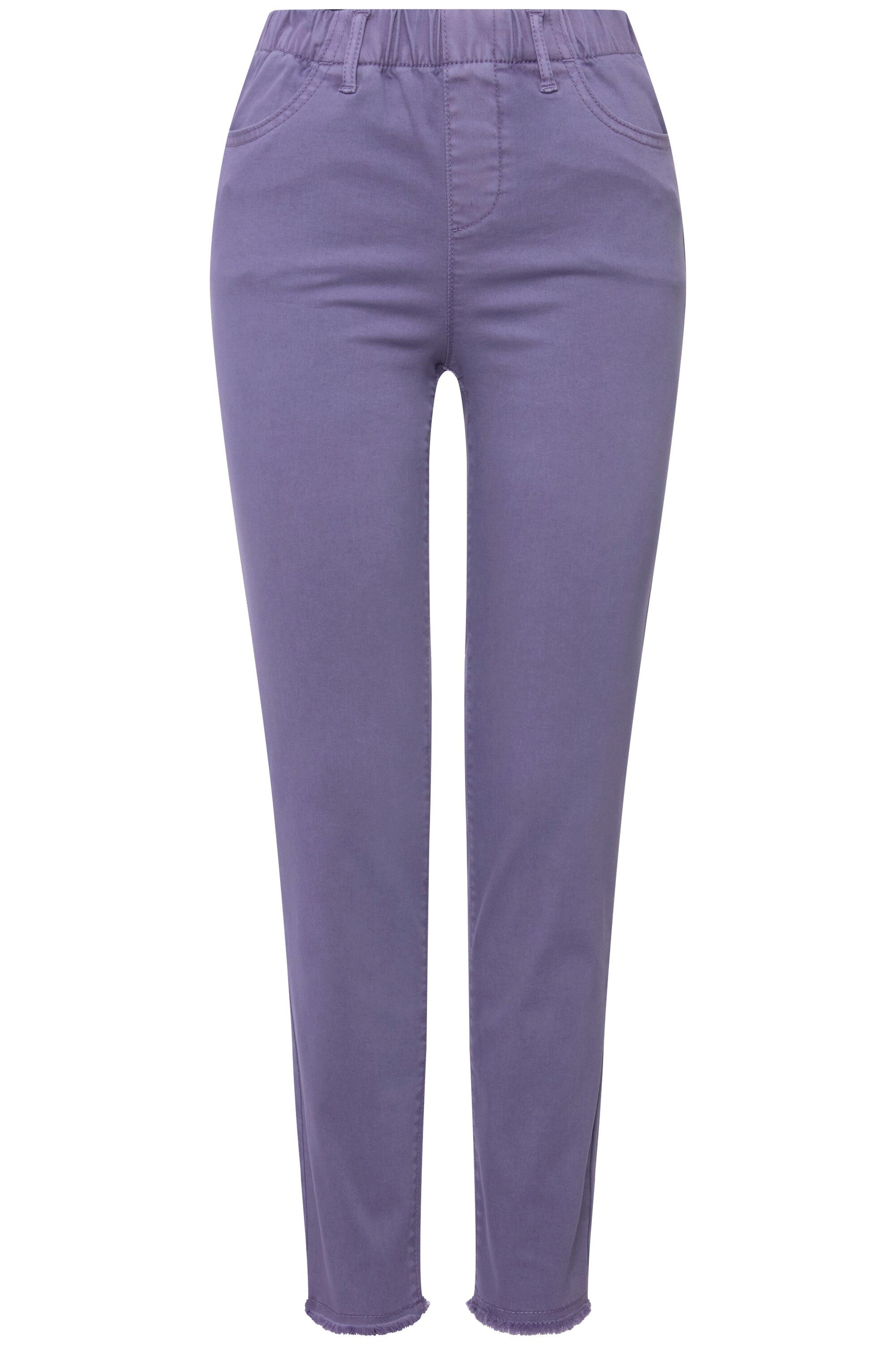 Laurasøn Funktionshose 7/8-Slimhose schmale Passform 4-Pocket Fransensaum günstig online kaufen