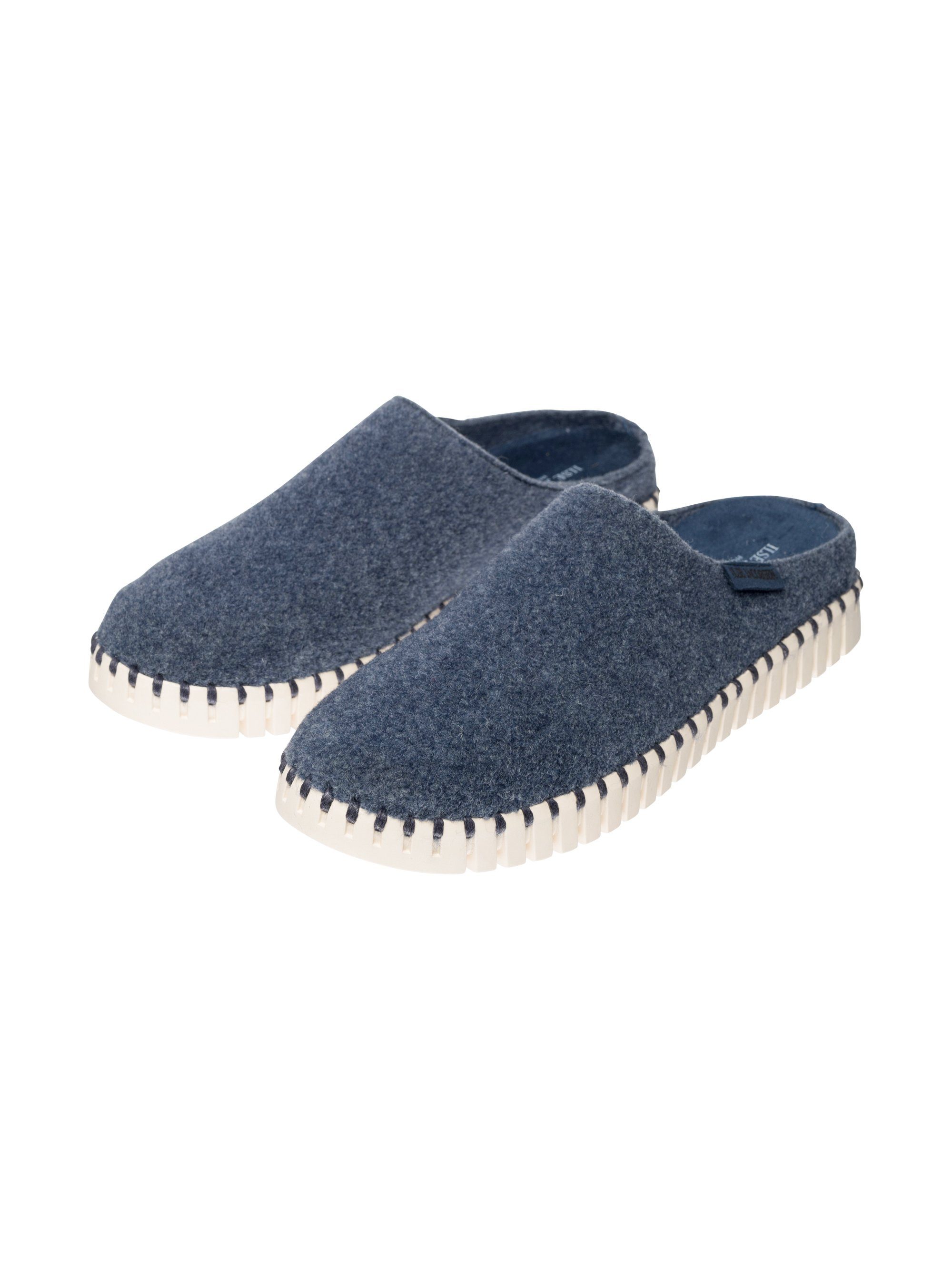 Ilse Jacobsen TULIP3090F Slipper Innenfutter aus Midnight aus Blue Flexible Sohle Naturkautschuk Kunstfell, Filz