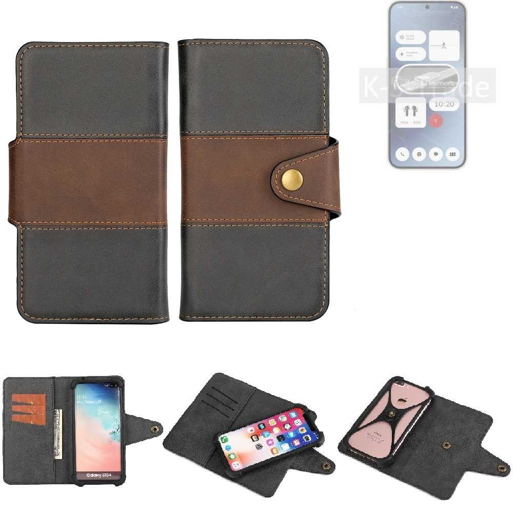 K-S-Trade Handyhülle für Nothing Phone (2a), Handyhülle Schutzhülle Hülle Bookstyle Wallet-Case Bumper