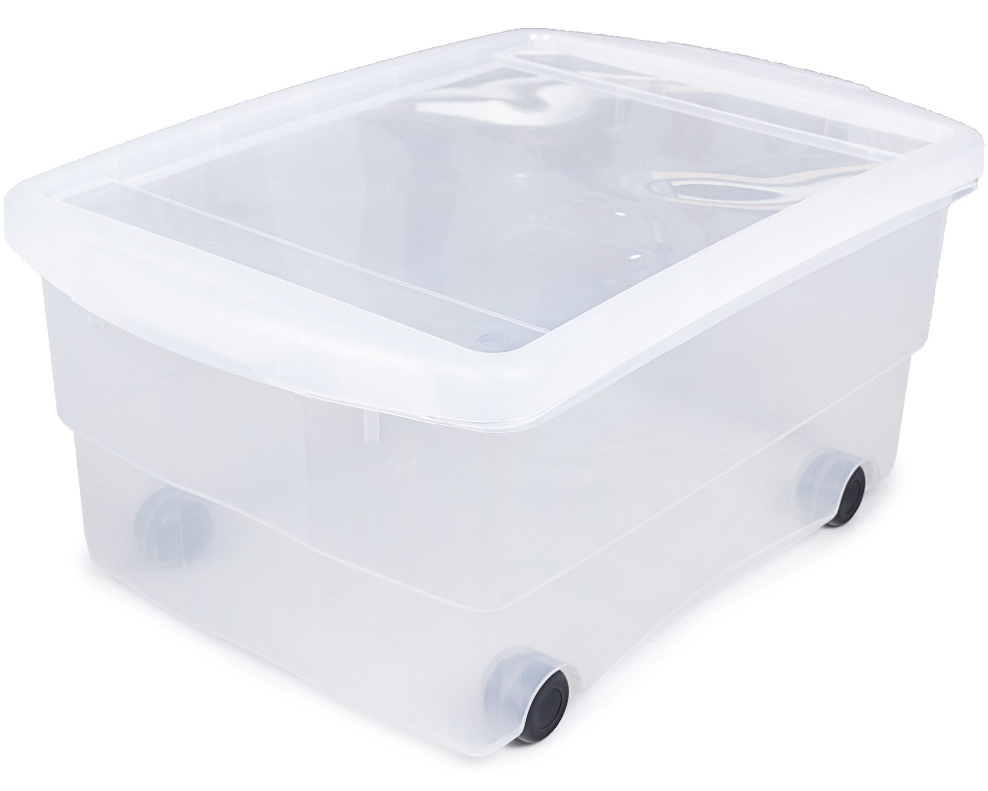 ONDIS24 Aufbewahrungsbox Kunststoffbox, Rollbox, Spielzeugkiste, Aufbewahrungsbox, mit Deckel und Rollen, stapelbar