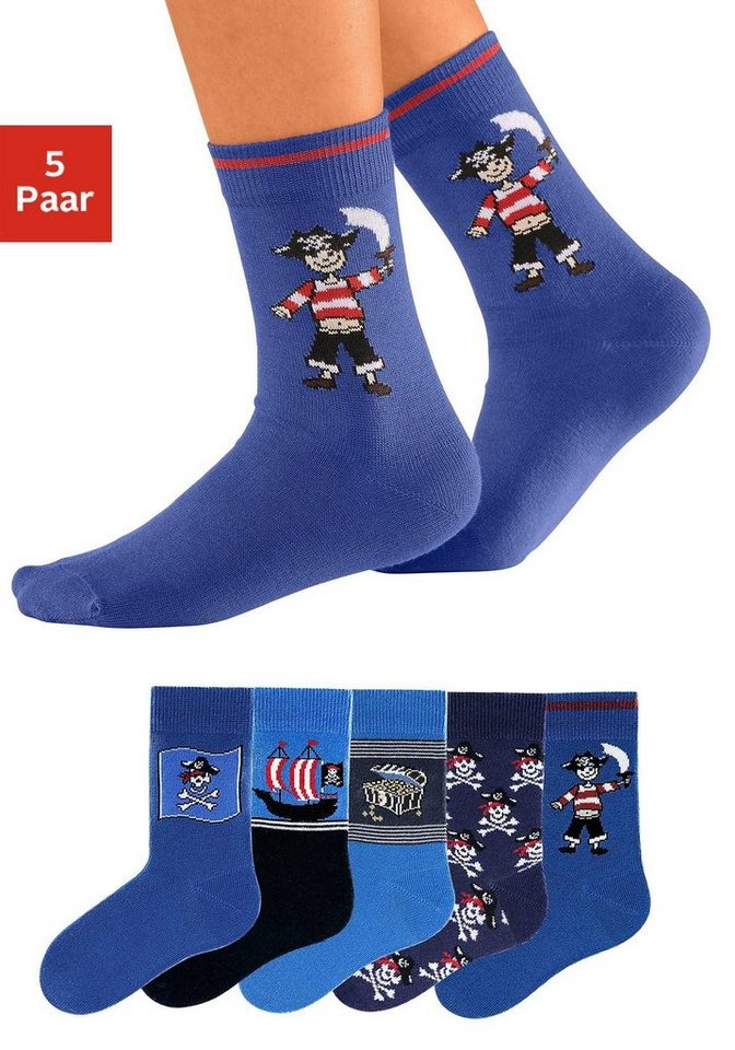 H.I.S Socken (5-Paar) mit Piratenmotiven