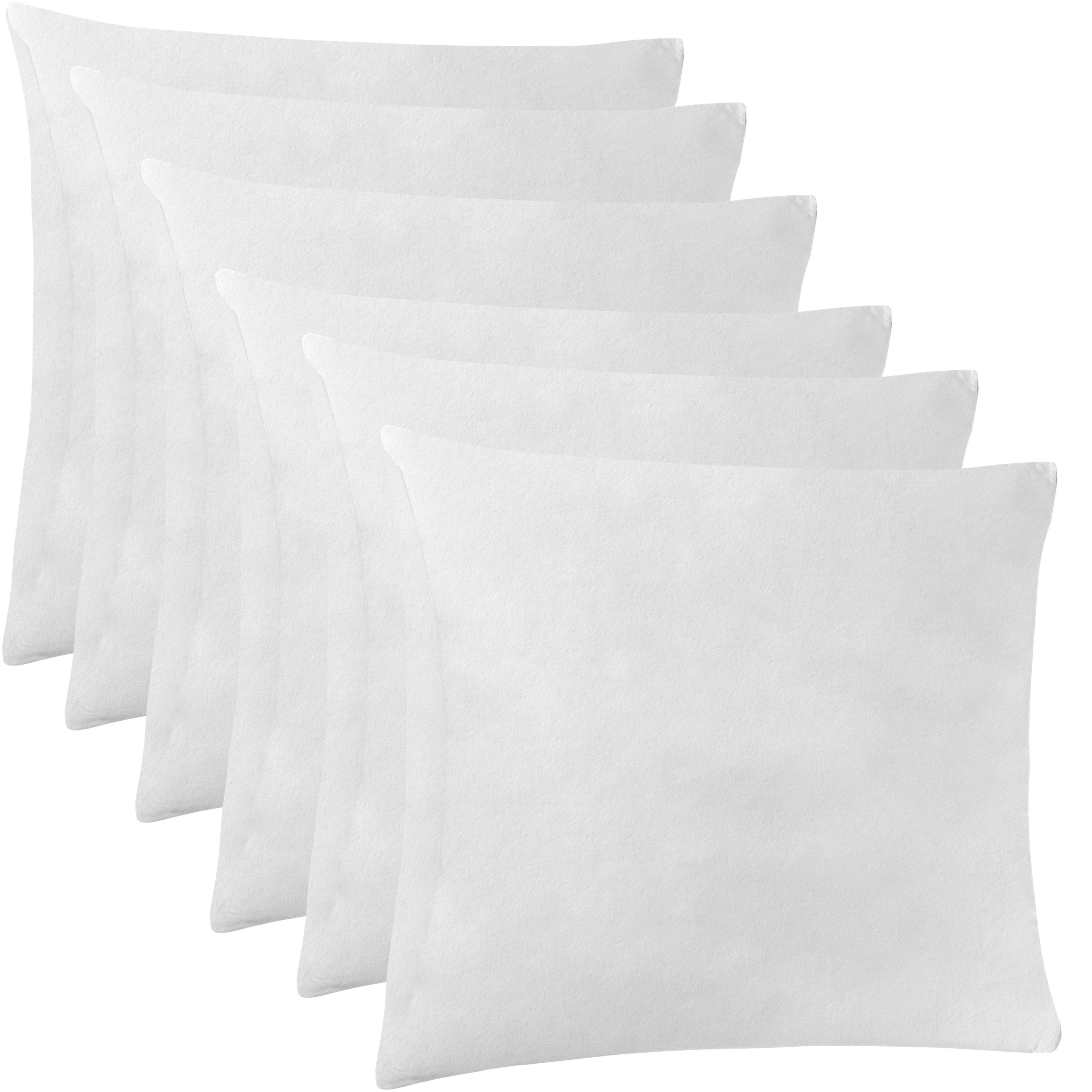 LILENO HOME Kissenfüllung Vlieskissen in verschiedenen Größen - Made in Germany, 6er Set Kissenfüllung 30x30 cm, waschbar - 40°C, allergikerfreundlich