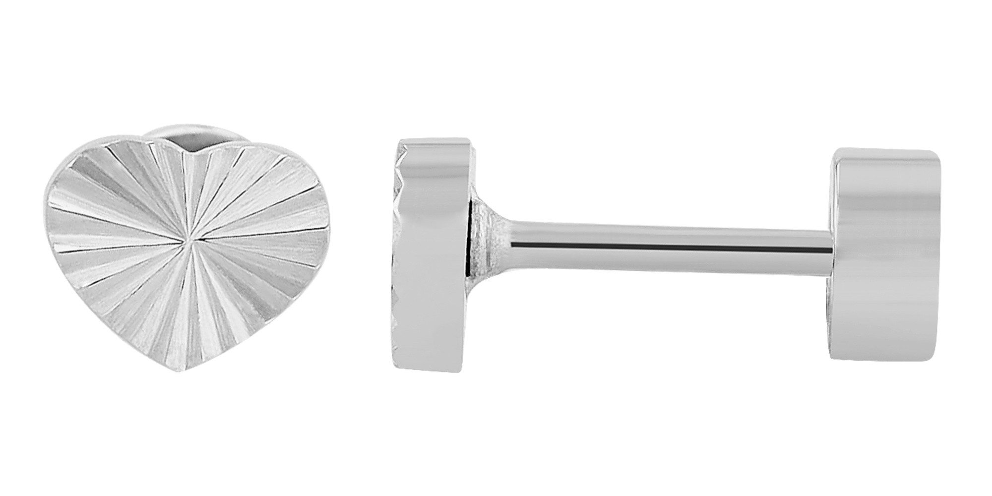 Paar Ohrhänger Ohrringe – Ohrstecker Herz aus Edelstahl