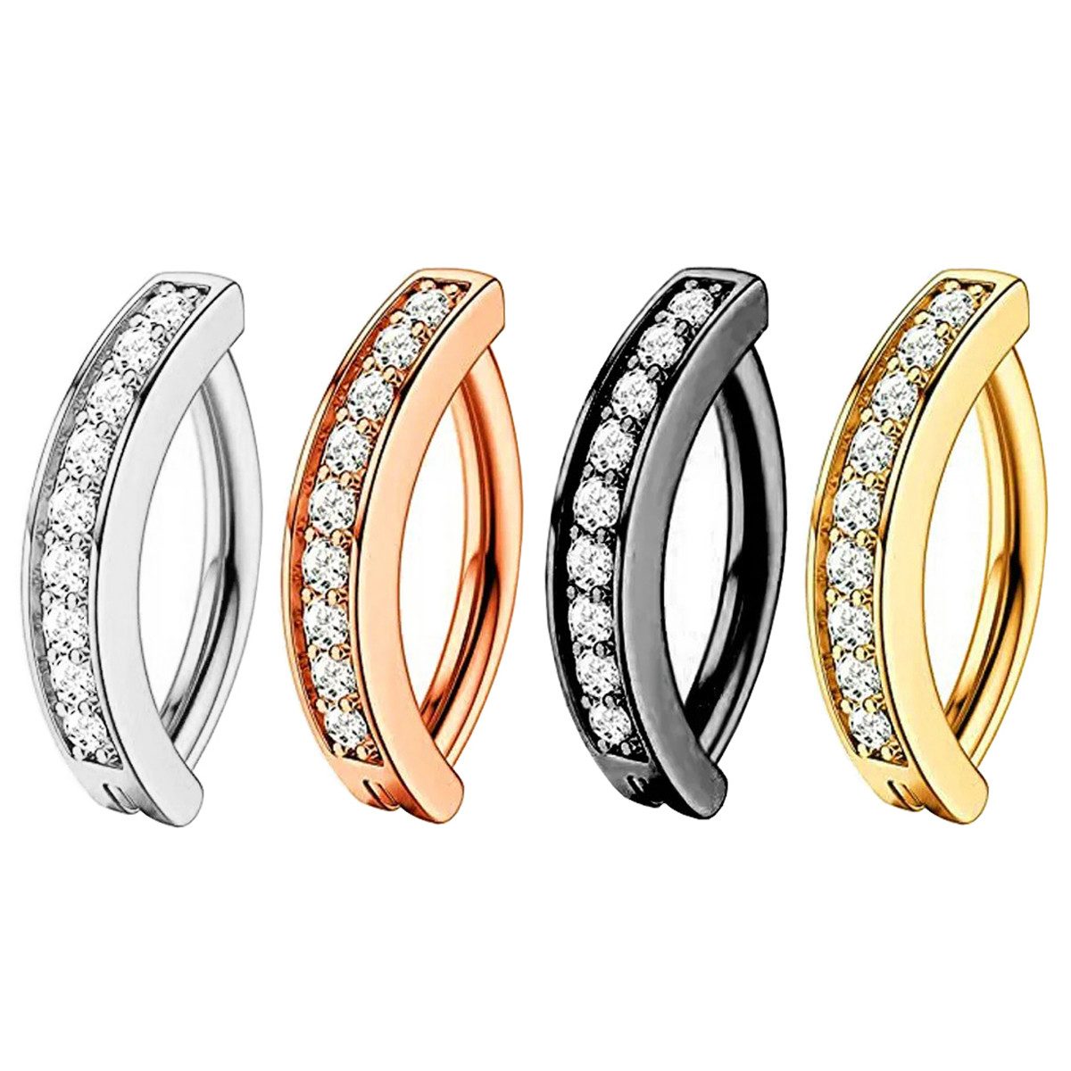 Taffstyle Bauchnabelpiercing Bauchnabelpiercing Clicker Scharnier Top Down günstig online kaufen