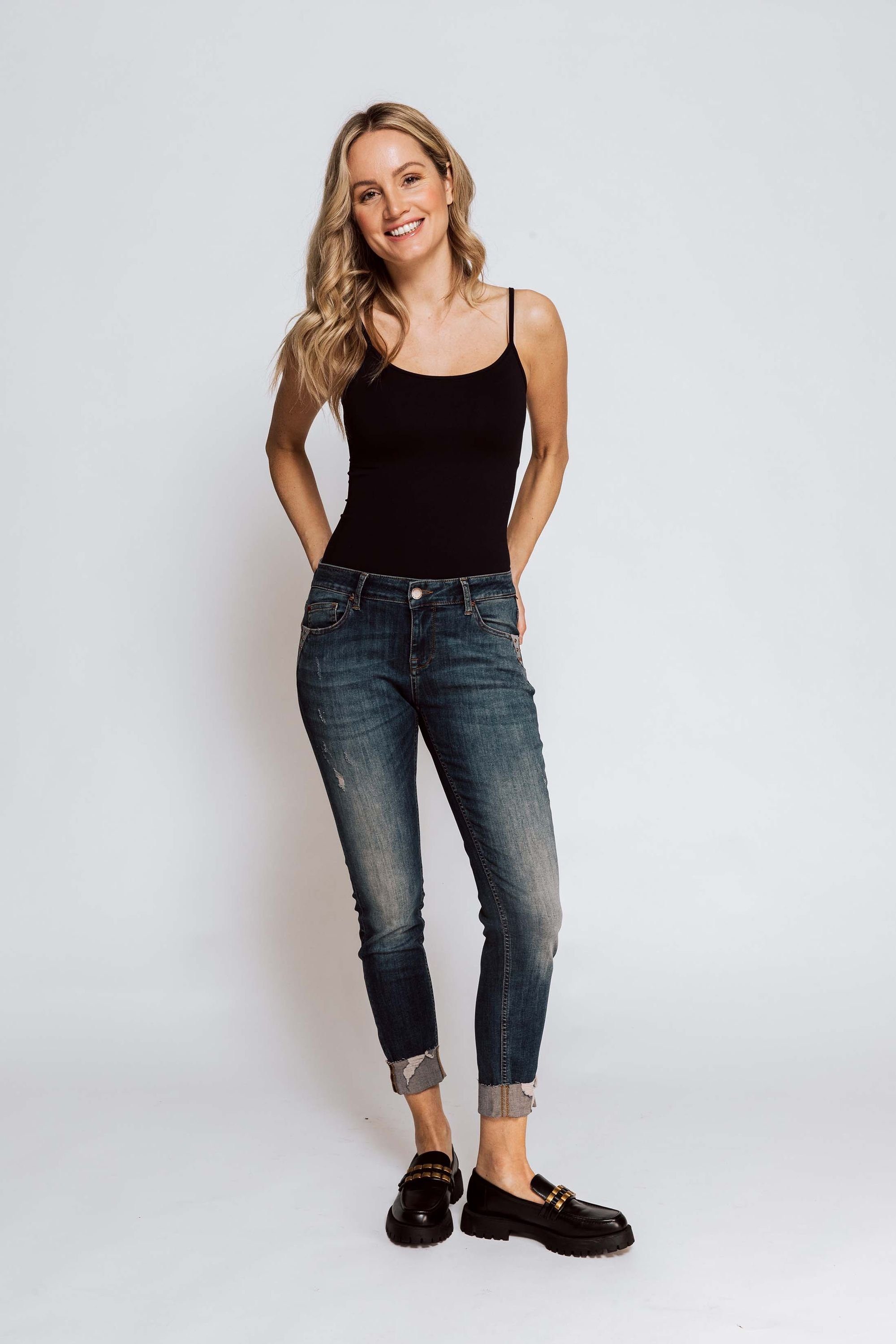 Zhrill Skinny-fit-Jeans Skinny angenehmer NOVA Blue Jeans Tragekomfort
