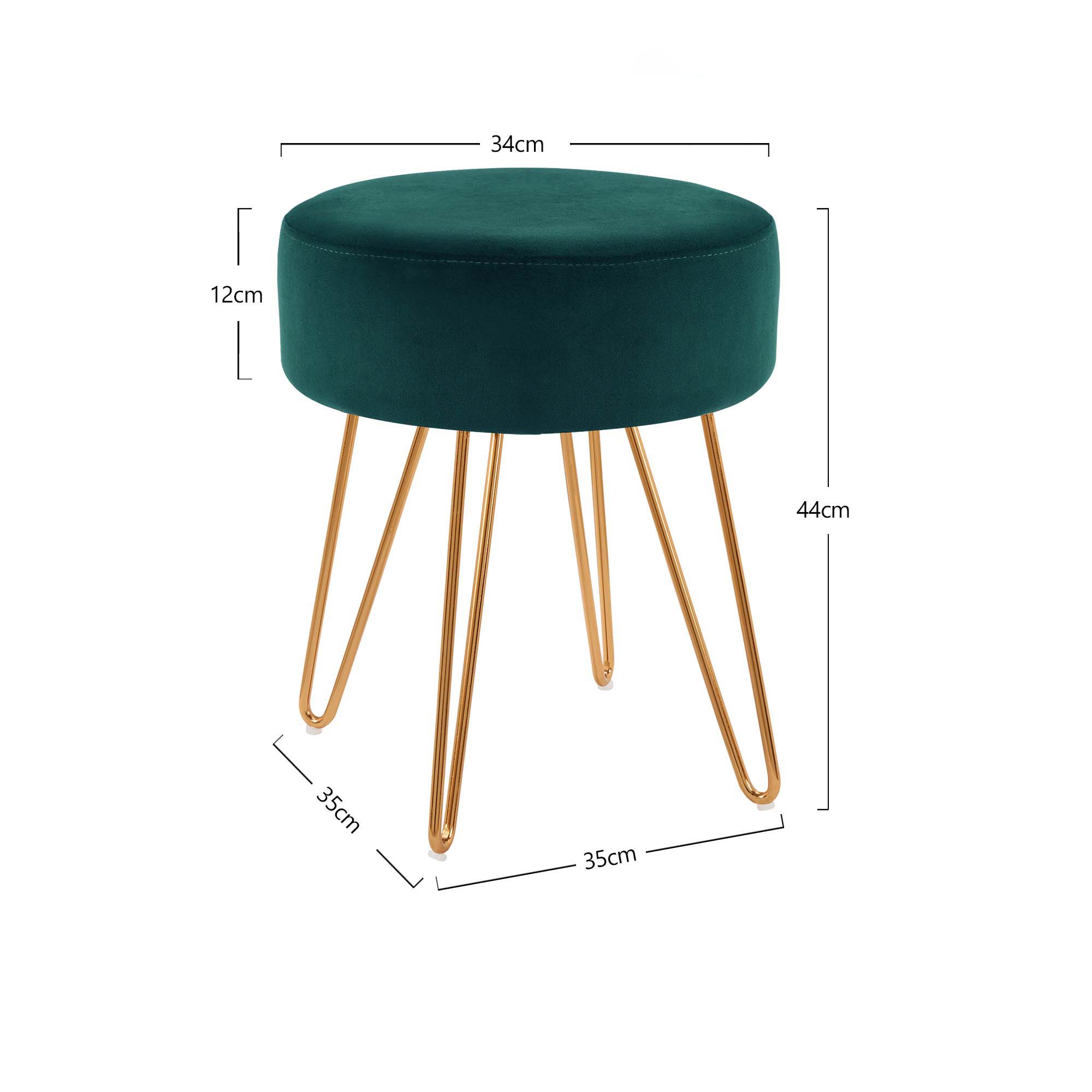 Duhome Hocker, Sitzhocker Rund Hocker Samt günstig online kaufen