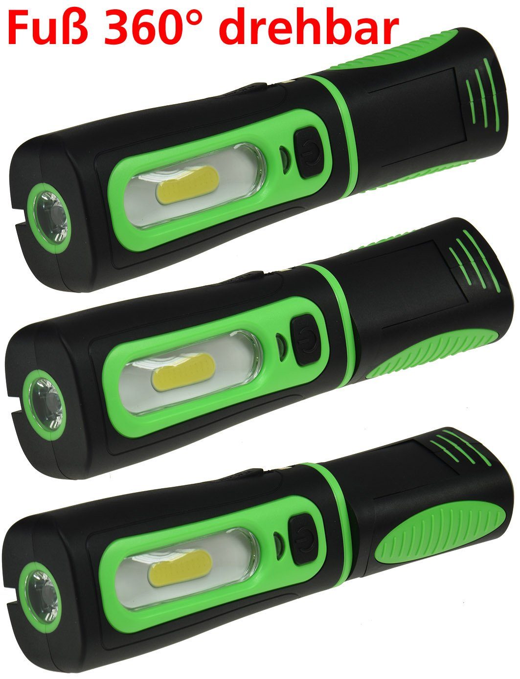 ChiliTec Arbeitsleuchte LED Stableuchte IP44 mit Akku & Ladestation