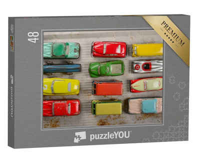 puzzleYOU Puzzle Sammlung von Vintage-Spielzeugautos, 48 Puzzleteile, puzzleYOU-Kollektionen Nostalgie