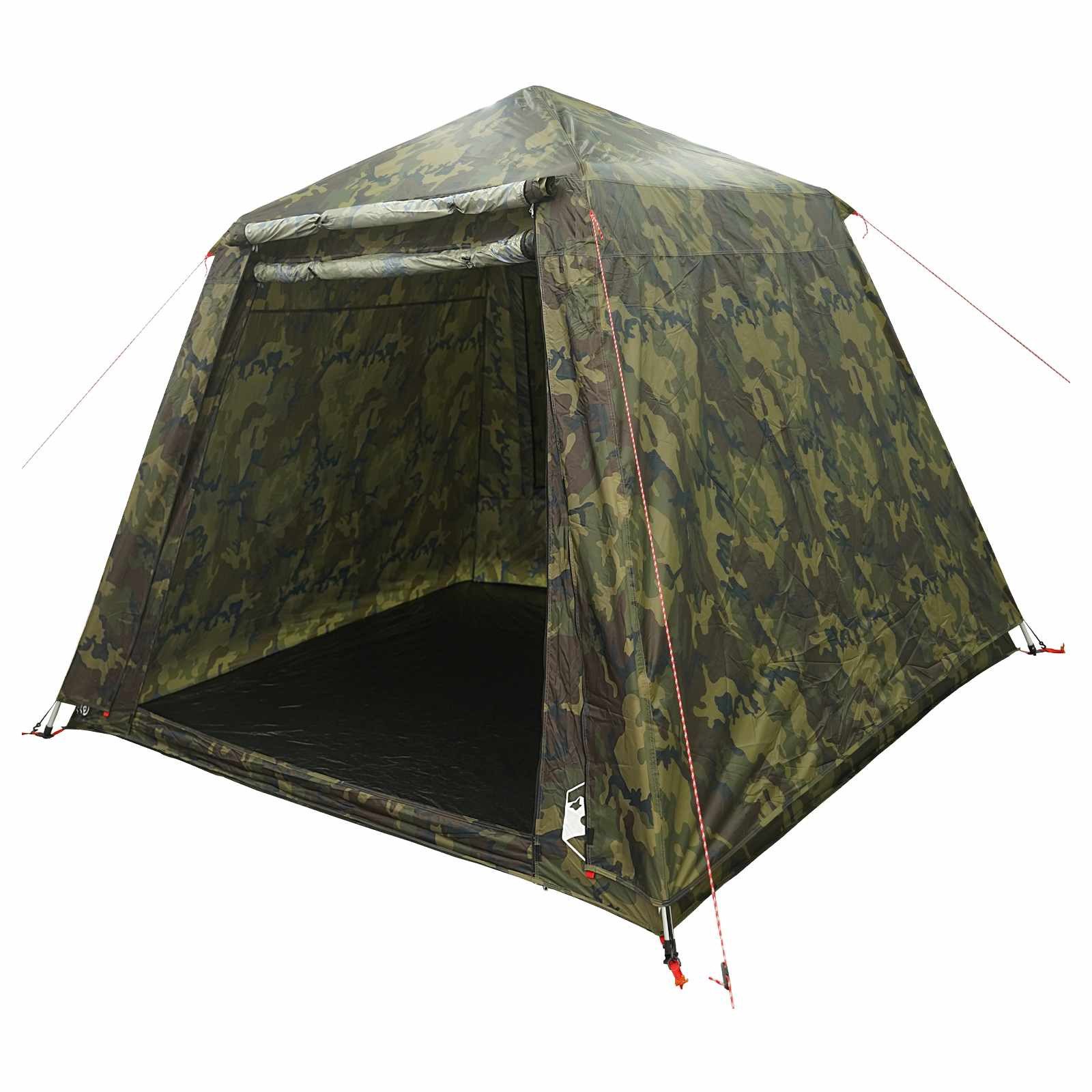 vidaXL Kuppelzelt Angelzelt mit Schnellverschluss 4-Personen Helles Camouflage, (1 tlg)