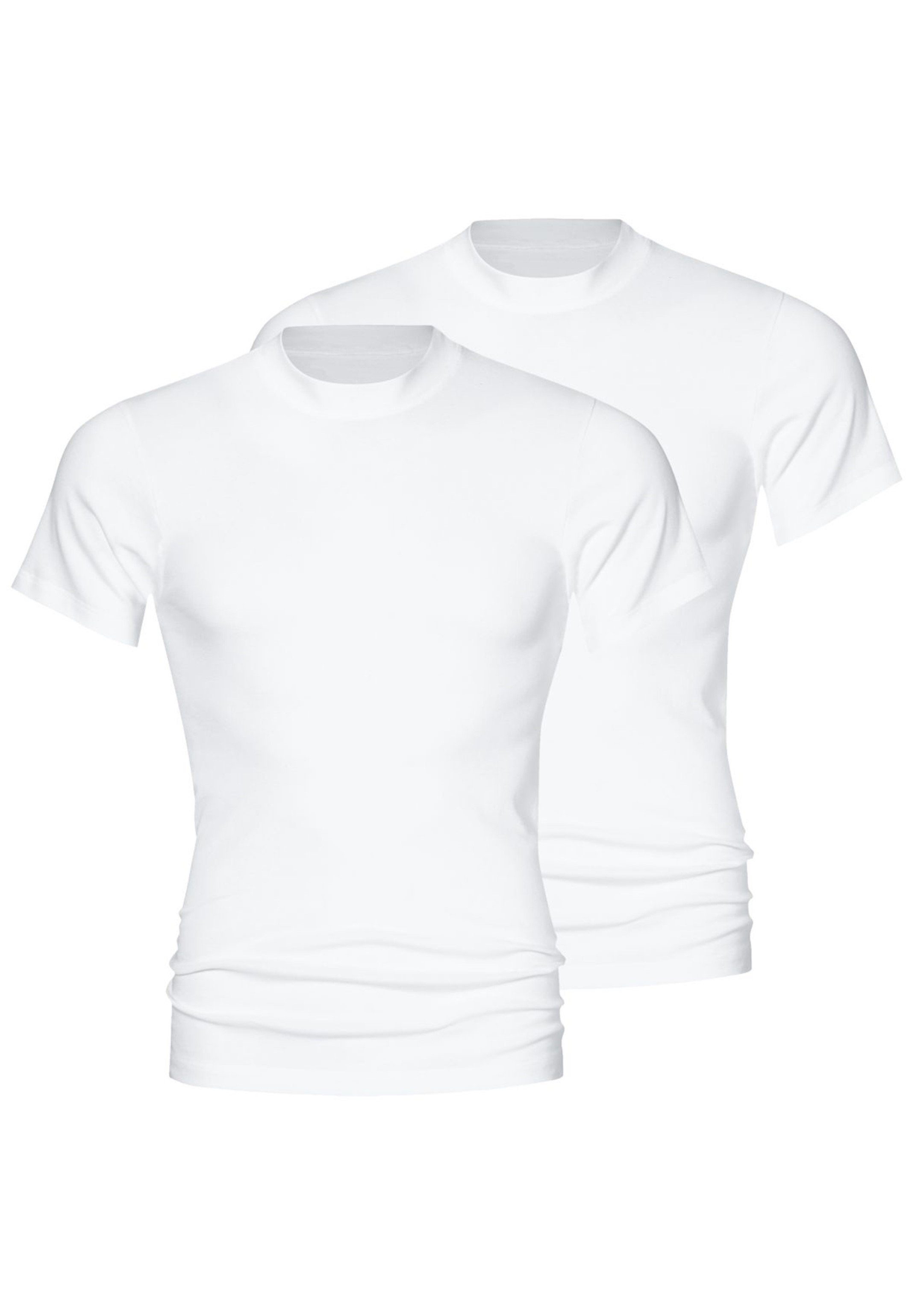 Pack / Mey Unterhemd Baumwolle Cotton (Spar-Set, 2-St) Unterhemd Weiß 2er - Kurzarm Thermoregulierend Dry - Shirt