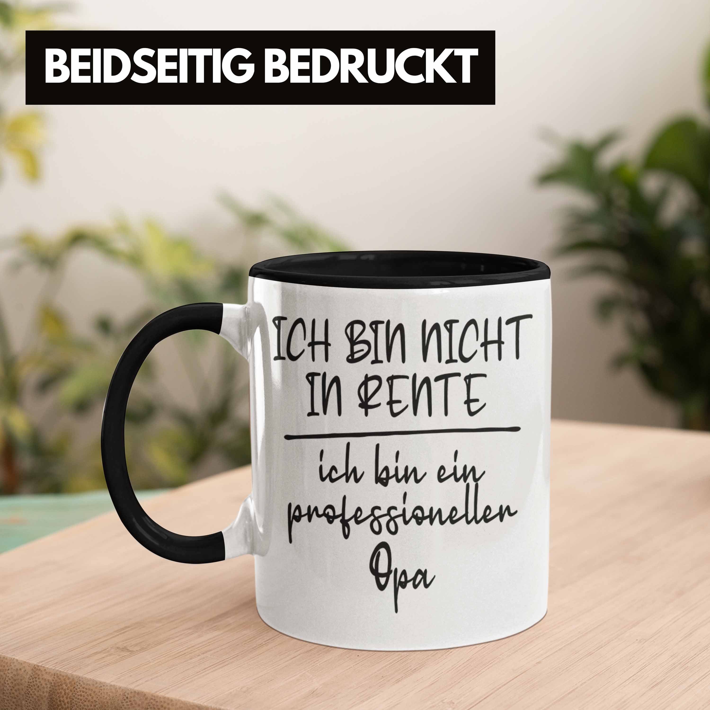 Tasse Rente - Trendation Grossvater Opa Schwarz Tasse Professioneller Trendation Geschenkidee Geschenk