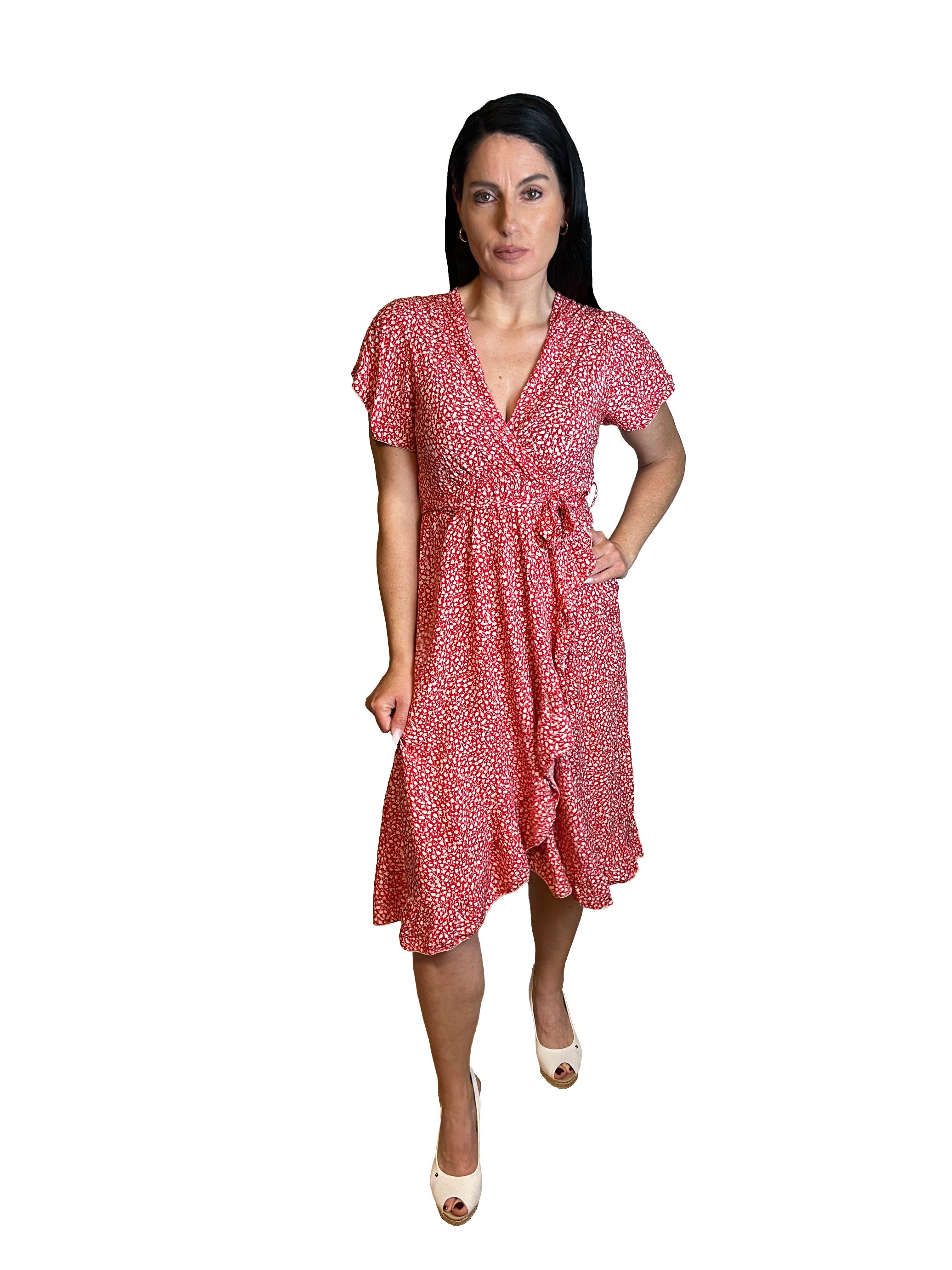 Lelü Fashion Sommerkleid Maxikleid in Wickeloptik günstig online kaufen