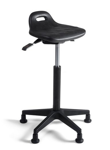 Steelboxx Drehstuhl »Stehhilfe - 640-900 mm - PU-Sitz - Kunststofffußkr« (1), Stehhilfe - H 640-900 mm - PU Sitz - Sitzhöhenverstellung 520-770 mm - Sitzwinkelverstellung