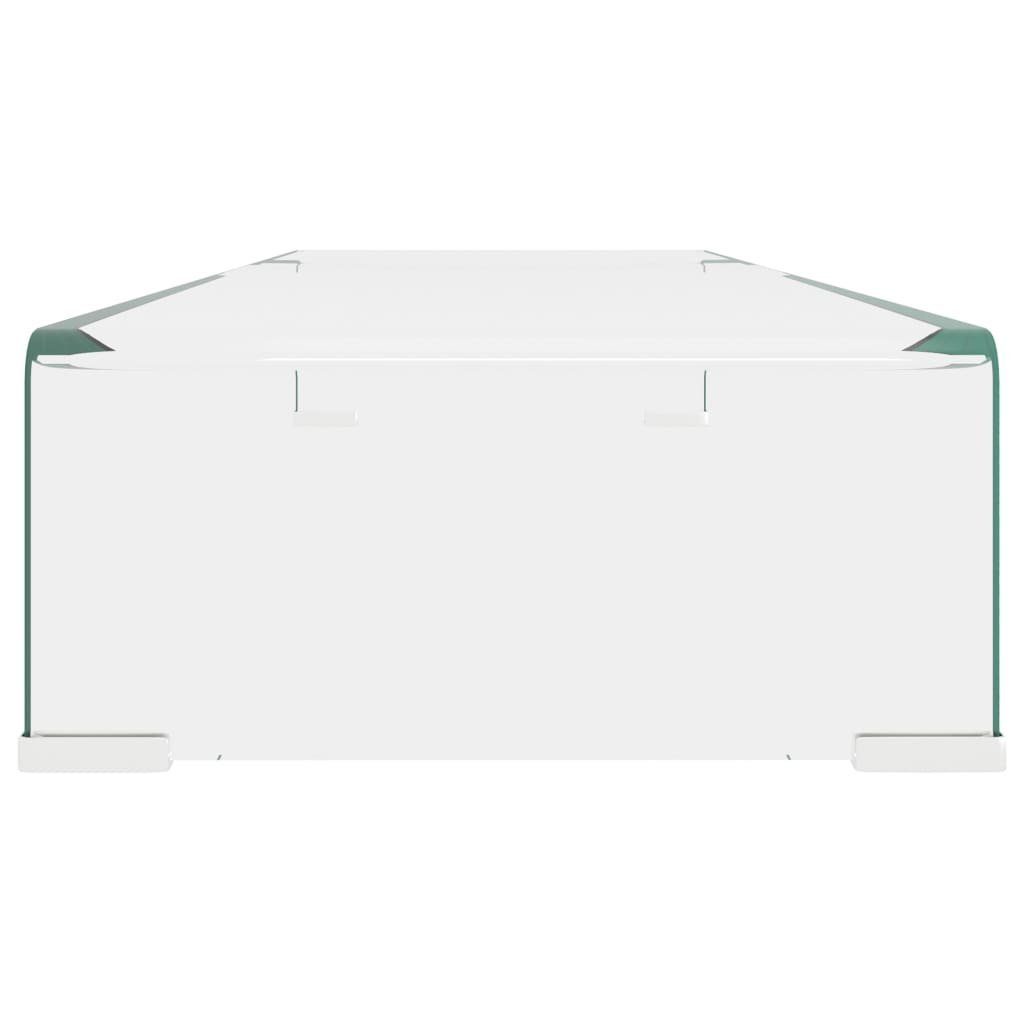 Transparent TV-Schrank 90x30x13 furnicato TV-Tisch/Bildschirmerhöhung cm Glas