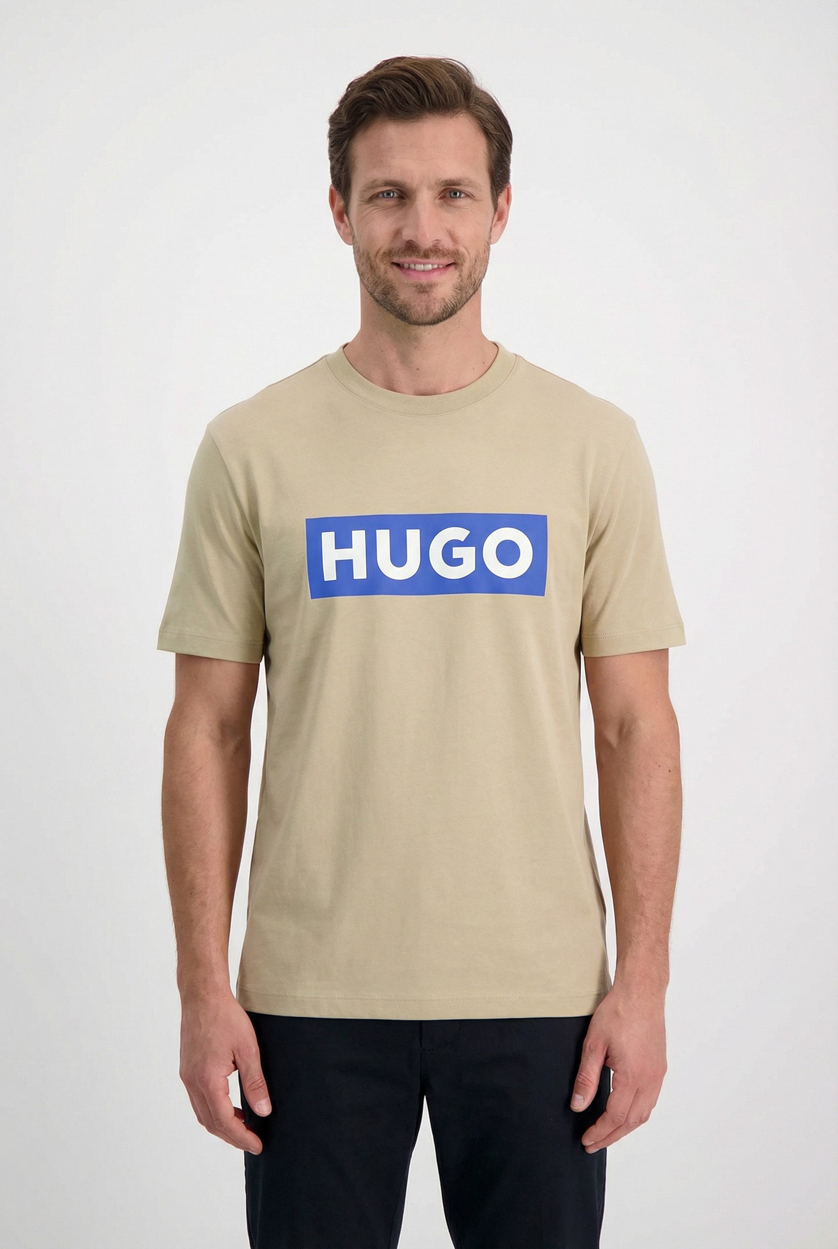 HUGO T-Shirt Nico mit großem Logo-Print, Unisex