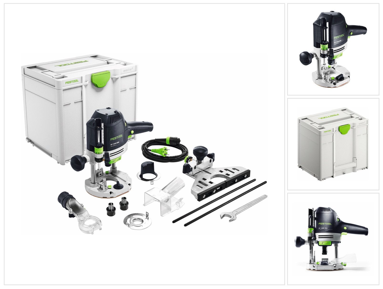 FESTOOL Oberfräse OF 1400 EBQ-Plus Oberfräse 1400 W 6 - 12,7 mm + Systainer (576207)