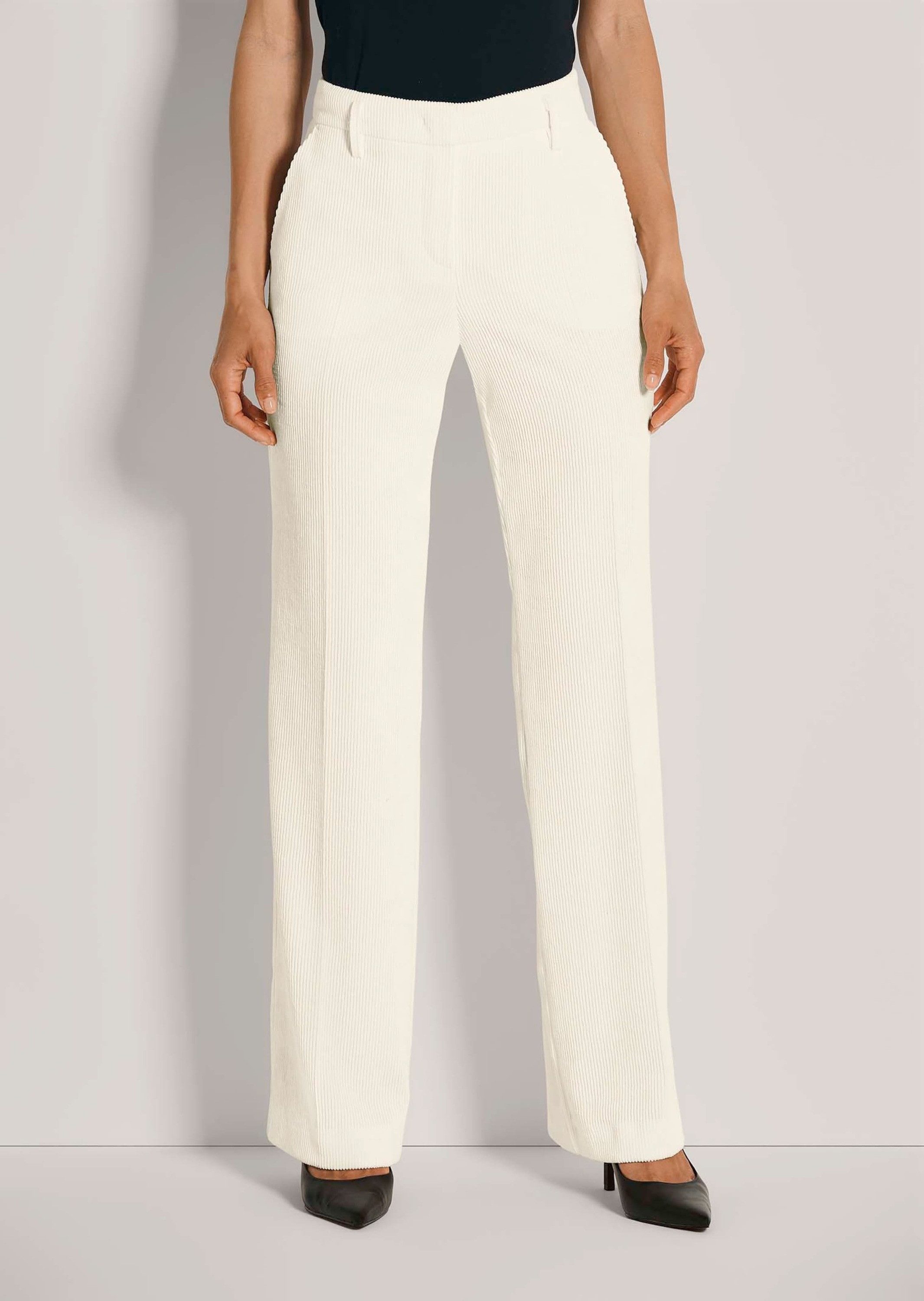 MADELEINE Cordhose Weite Cordhose mit Bügelfalten Modische Cordhose mit Str günstig online kaufen