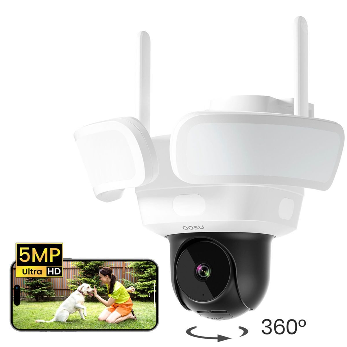 Aosu Überwachungskamera Zubehör Smart Security FloodlightCam Pro