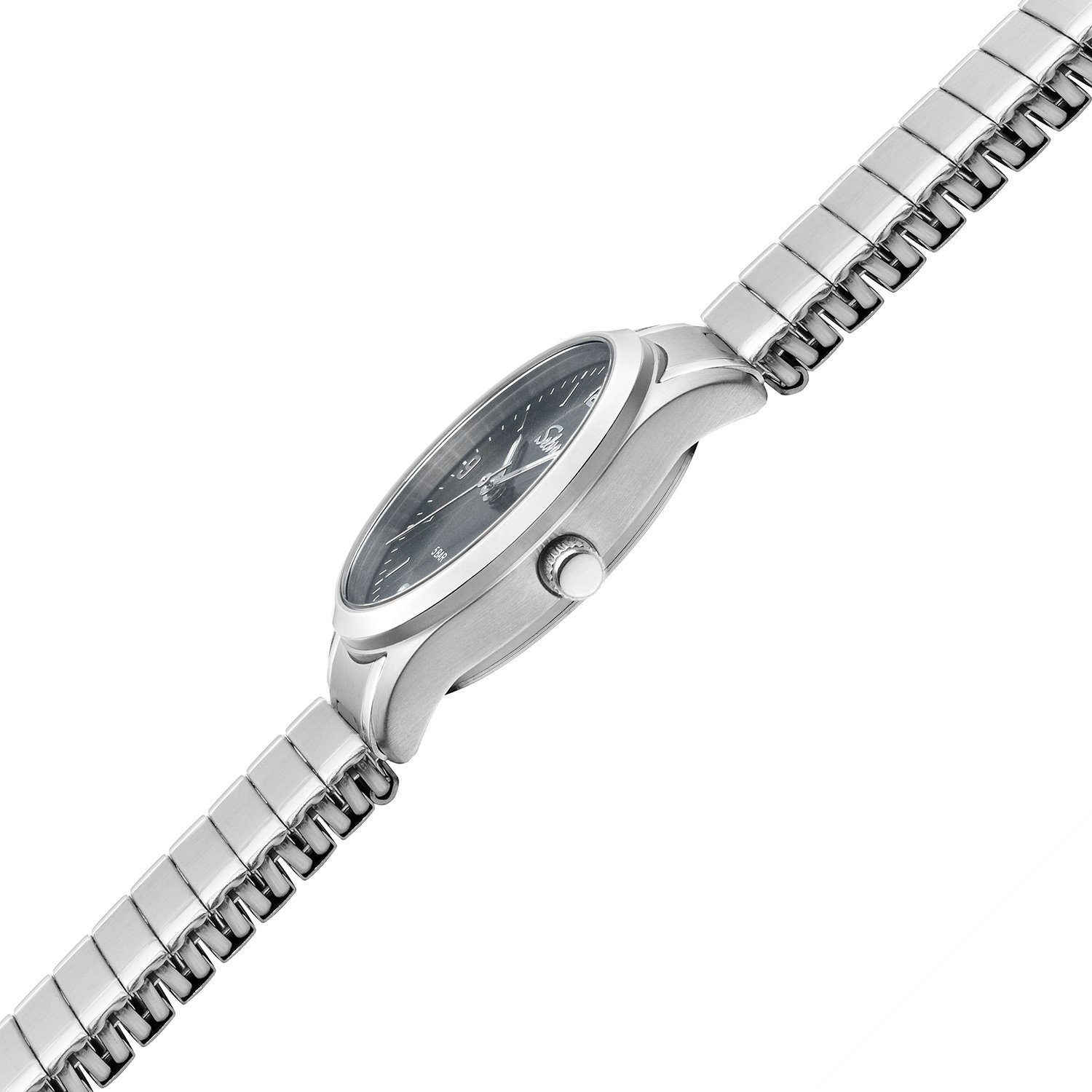 Selva Quarz-Armbanduhr Quarzuhr 27mm mit Technik SELVA Ø Zugband, Zifferblatt schwarz