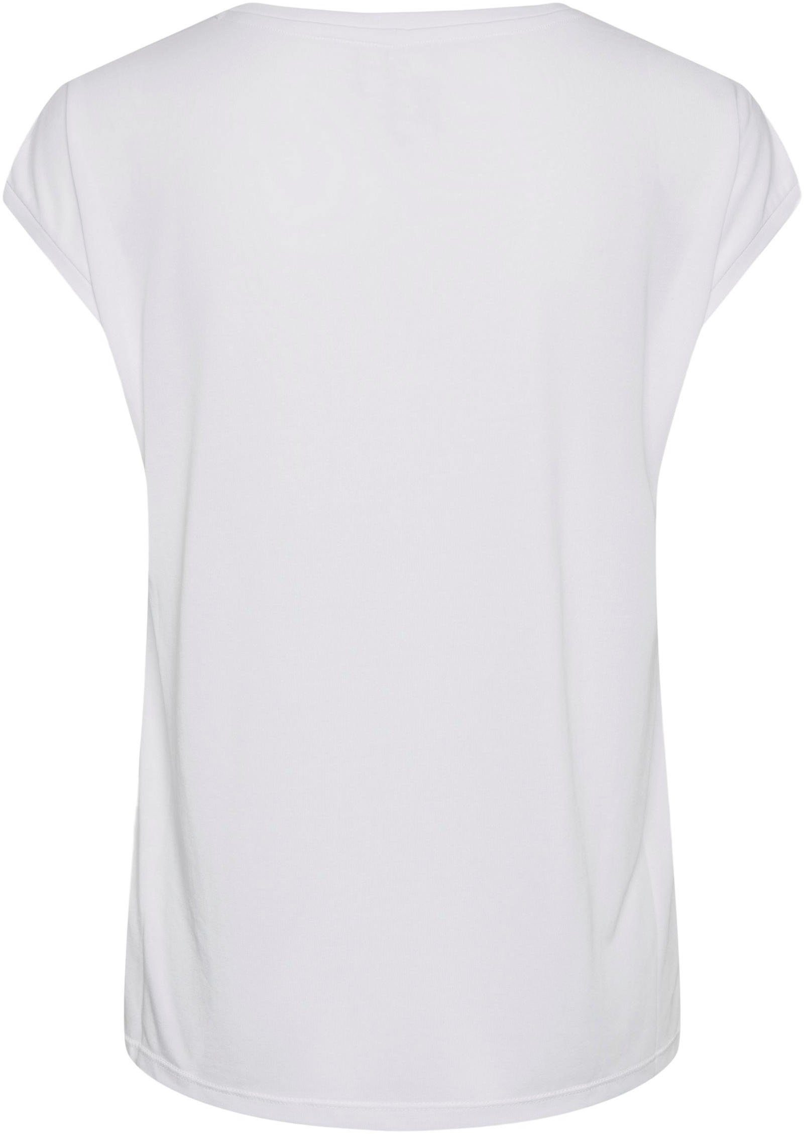 pieces Kurzarmshirt PCKAMALA TEE NOOS BC Materialmix, regular fit