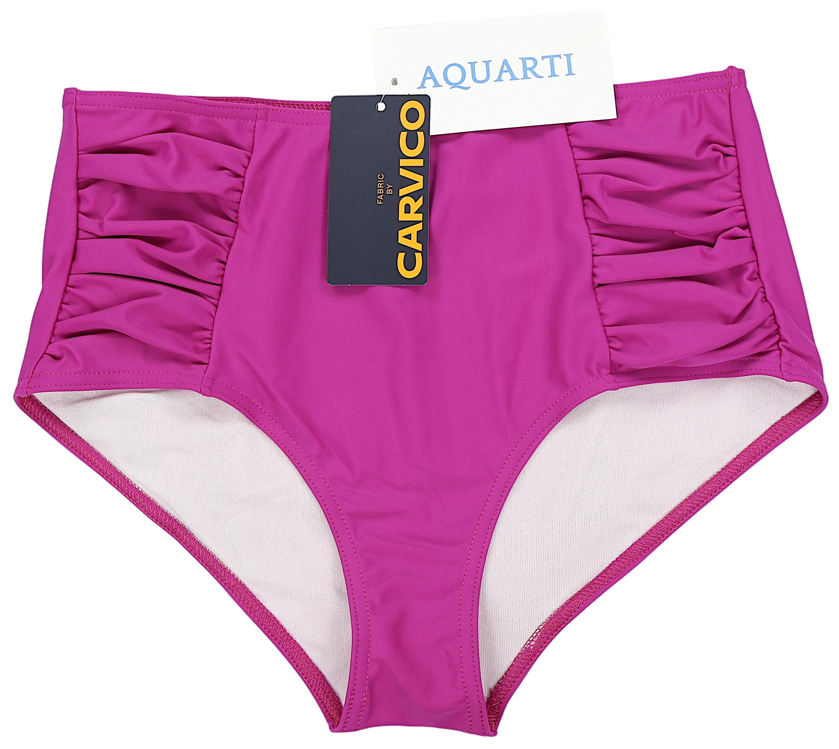 Aquarti Bikini-Hose Aquarti Damen Bikinihose mit Hoher Taille und Raffung – Bild 4 von 5