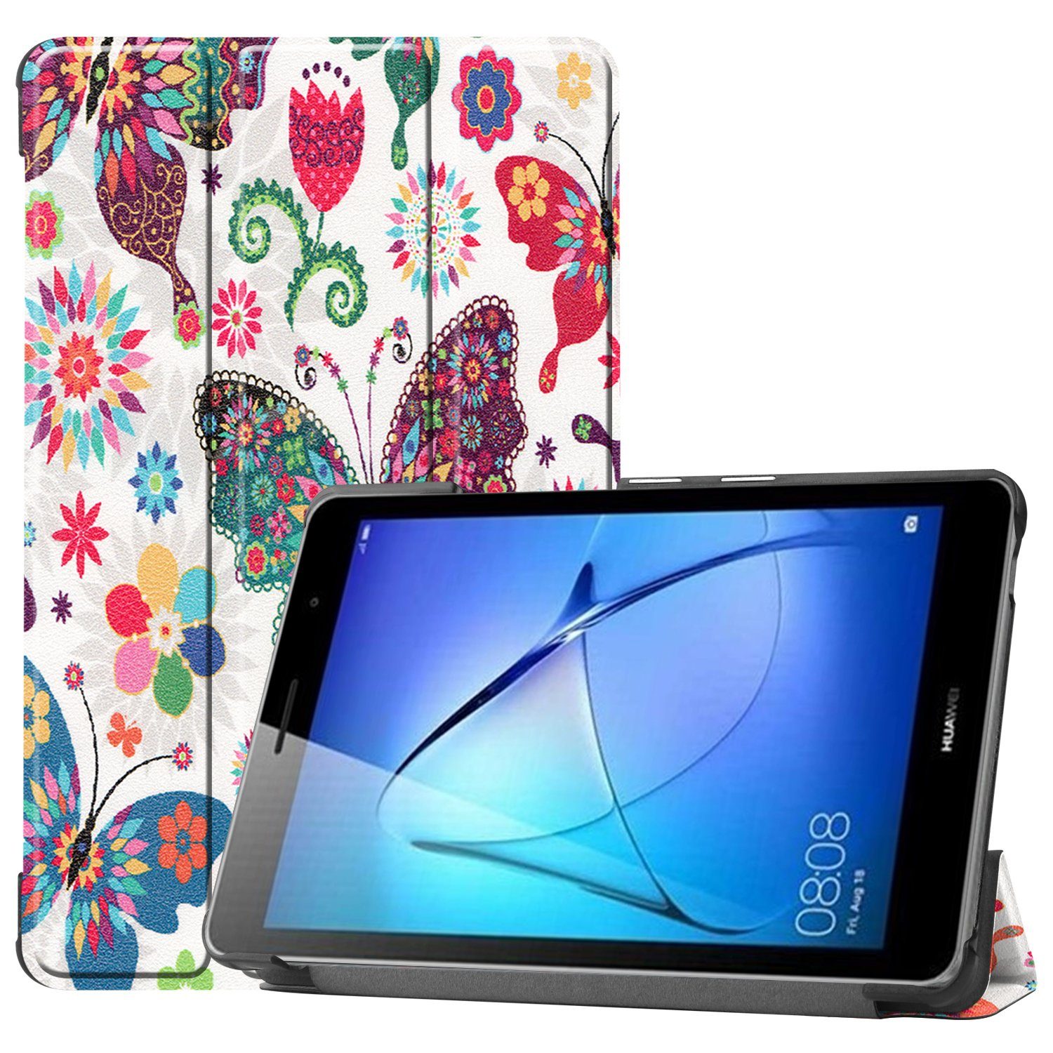 Lobwerk Hülle Für Huawei MatePad T8 – Smart Cover Mit Standfunktion & Auto Sleep/Wake In Grau