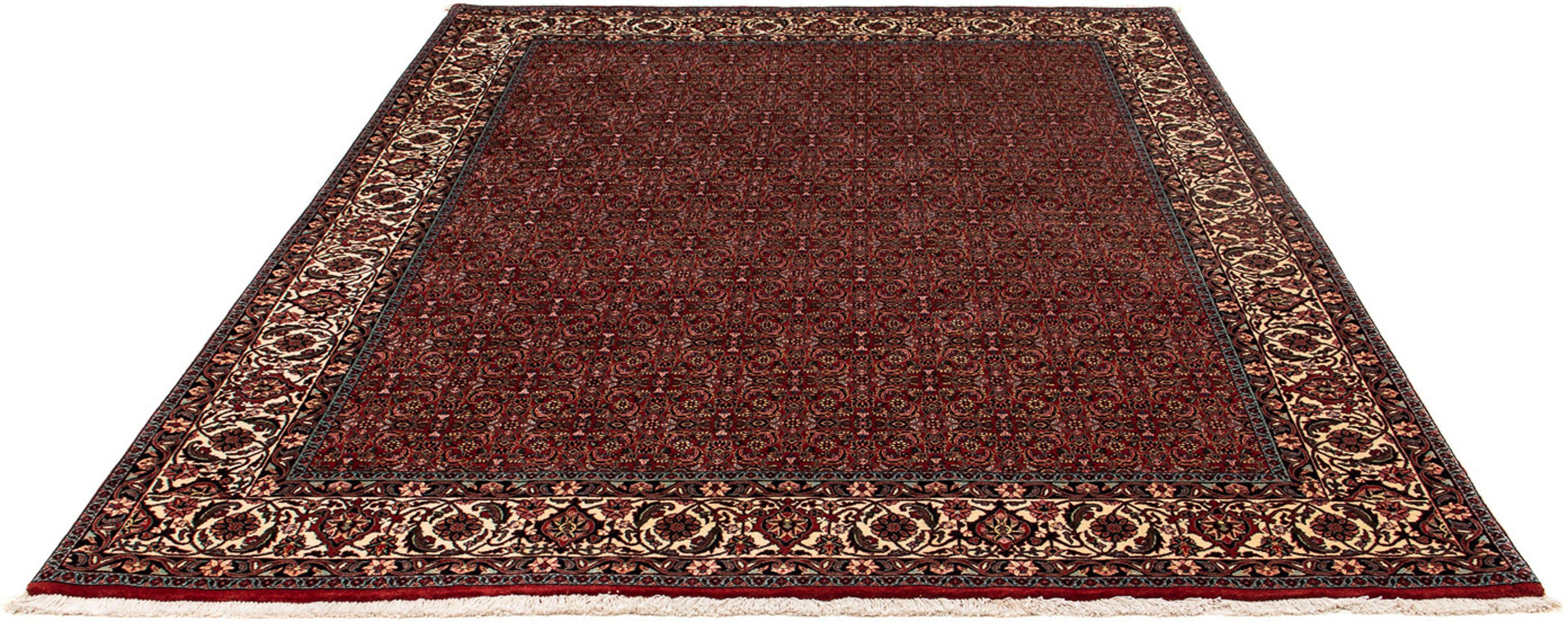Orientteppich Perser - Bidjar - 249 x 202 cm - dunkelrot, morgenland, rechteckig, Höhe: 15 mm, Wohnzimmer, Handgeknüpft, Einzelstück mit Zertifikat