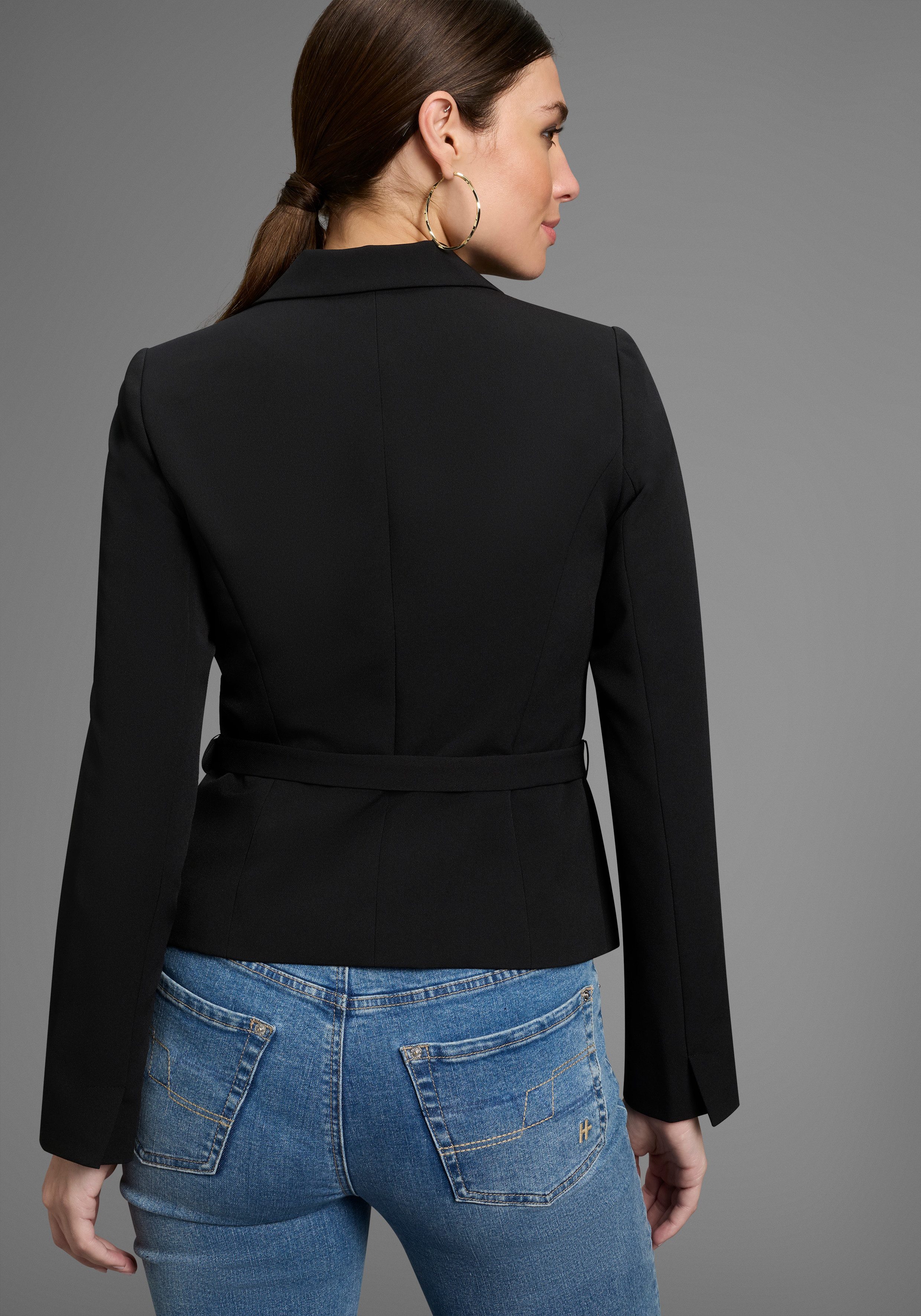 Laura Scott Kurzblazer mit passendem, abnhembarem Gürtel günstig online kaufen