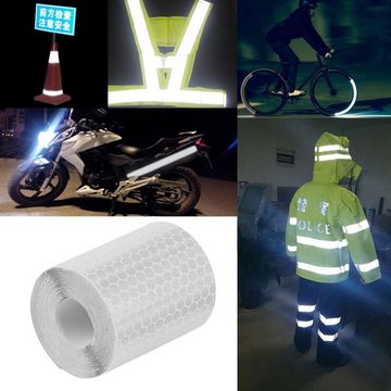 Lubgitsr Reflektorband Reflektorband, 4 Rolle Selbstklebend 5cm*3m Warnband für Fahrrad, (4 St)