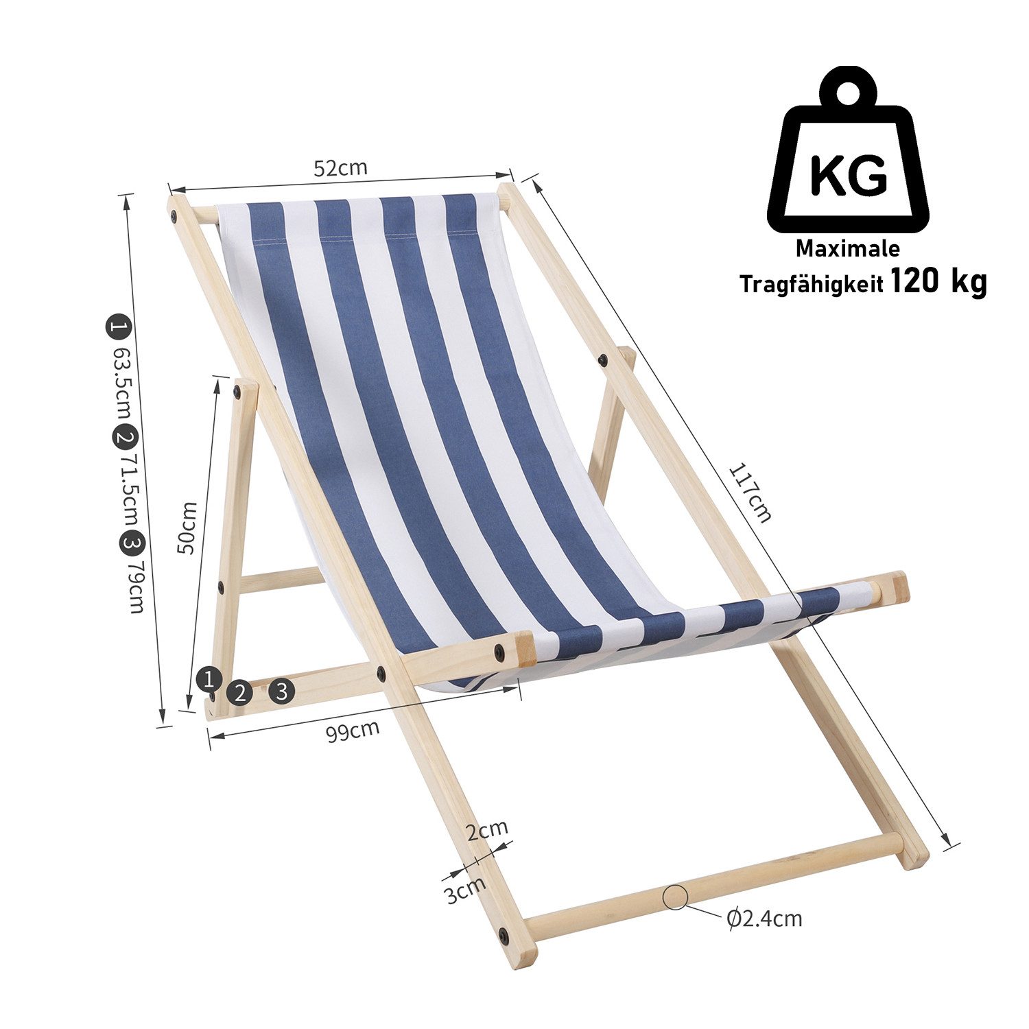 Clanmacy Gartenliege Klappbare Holz Strand Klappbar günstig online kaufen