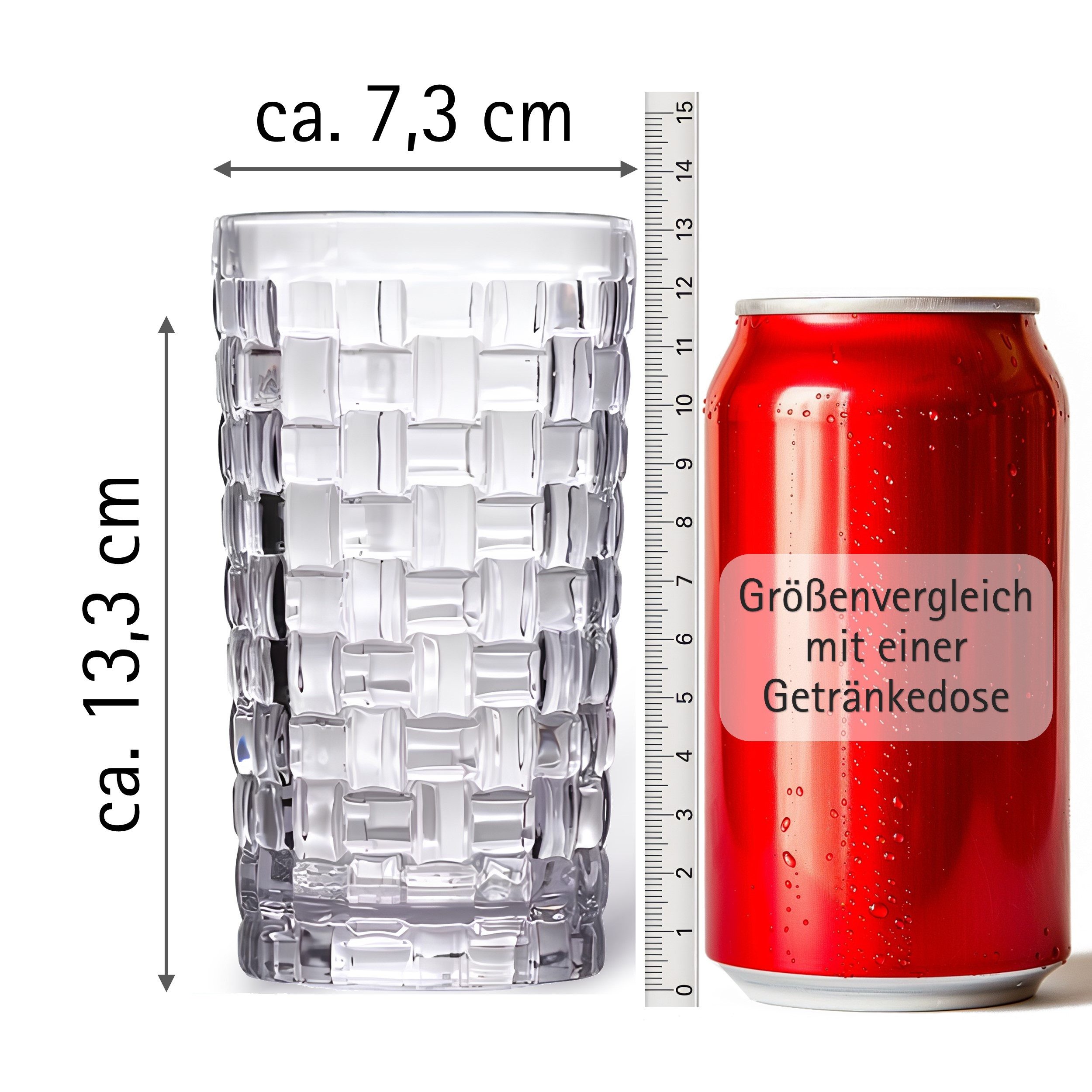 Brahmstein Gläser-Set Trinkgläser Set Wassergläser 6er Set für Cocktails Wasser, Softdrinks, 6-tlg., 6-teilig, Wassergläser-Set, 330ml