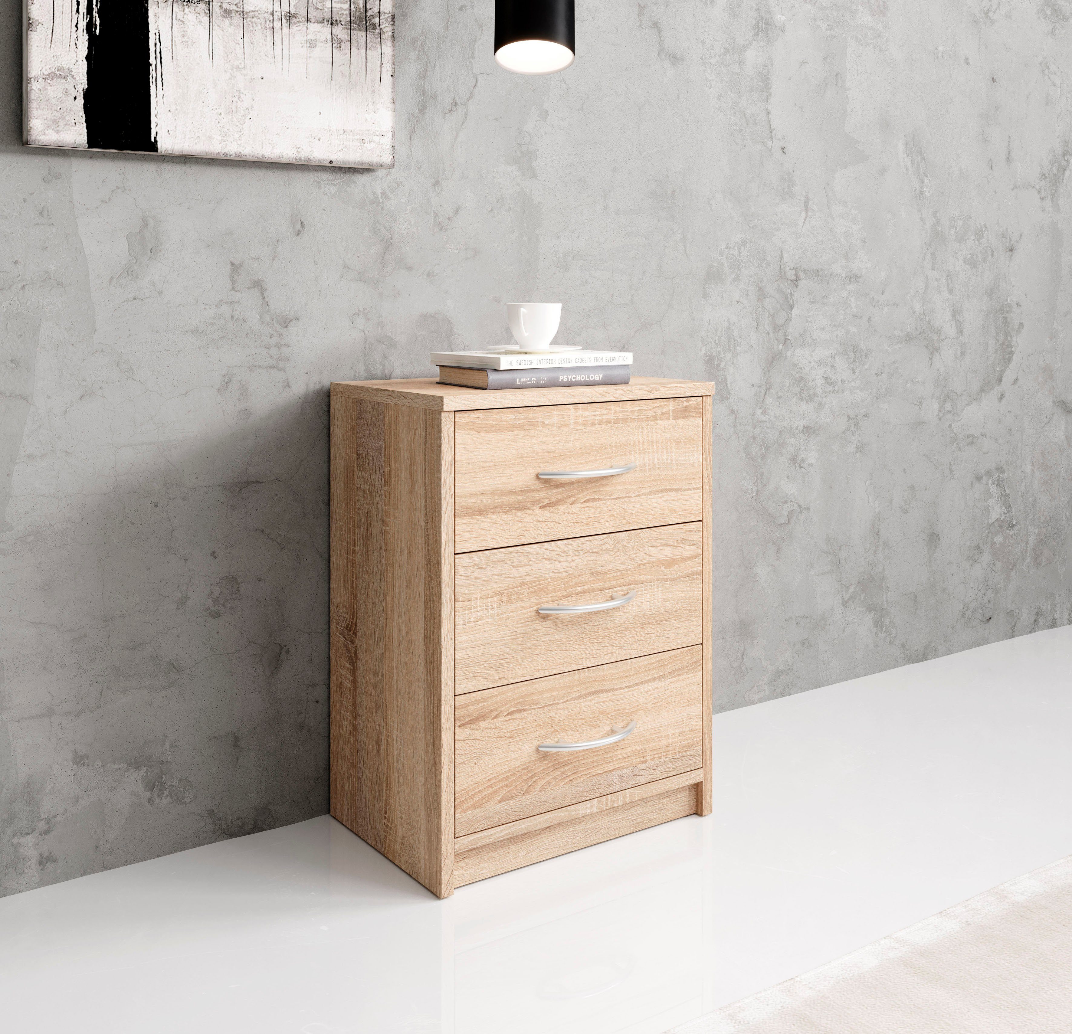 Schlafkontor Nachttisch Pepe, mit 3 Schubkästen