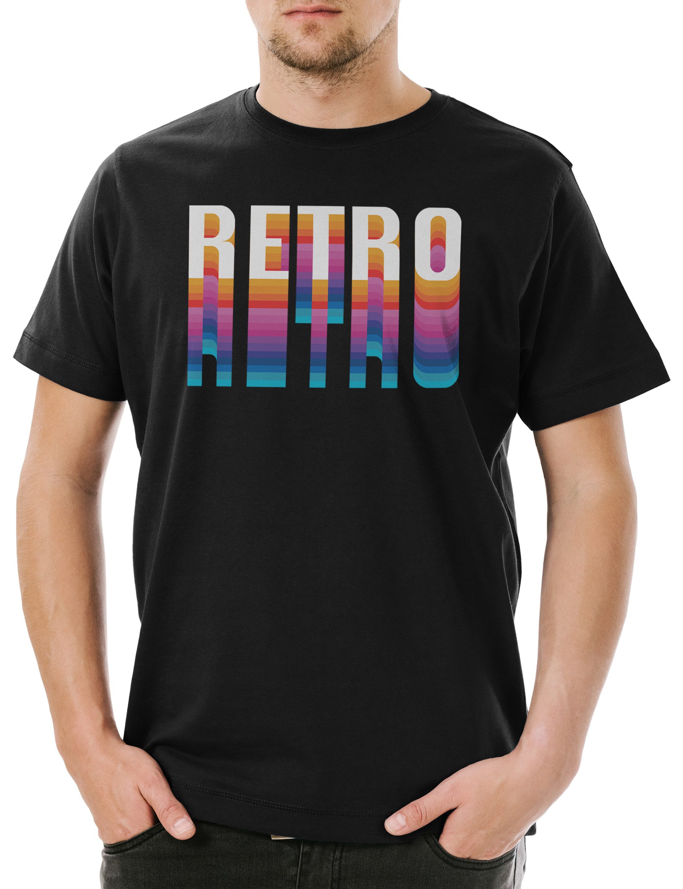 Print-Shirt Retro Typo Herren T-Shirt Vintage Oldschool 80ies 80er Eighties